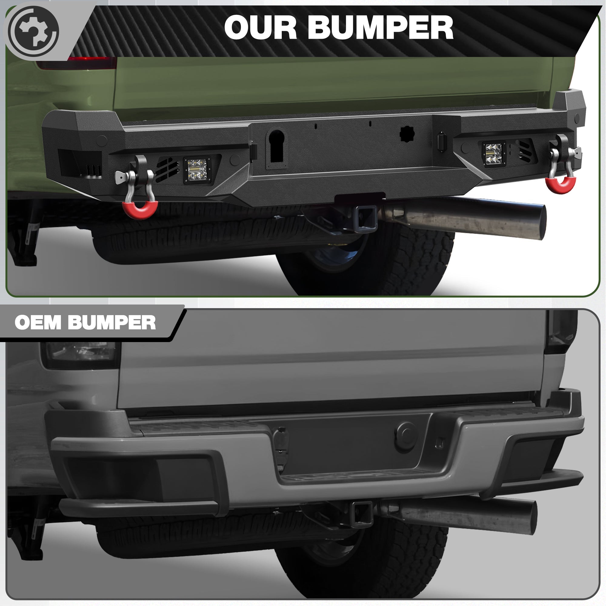 Chevy Colorado/GMC Canyon Rear Bumper for 2015-2022 Chevy Colorado (Excluding ZR2) and GMC Canyon - nadiaauto