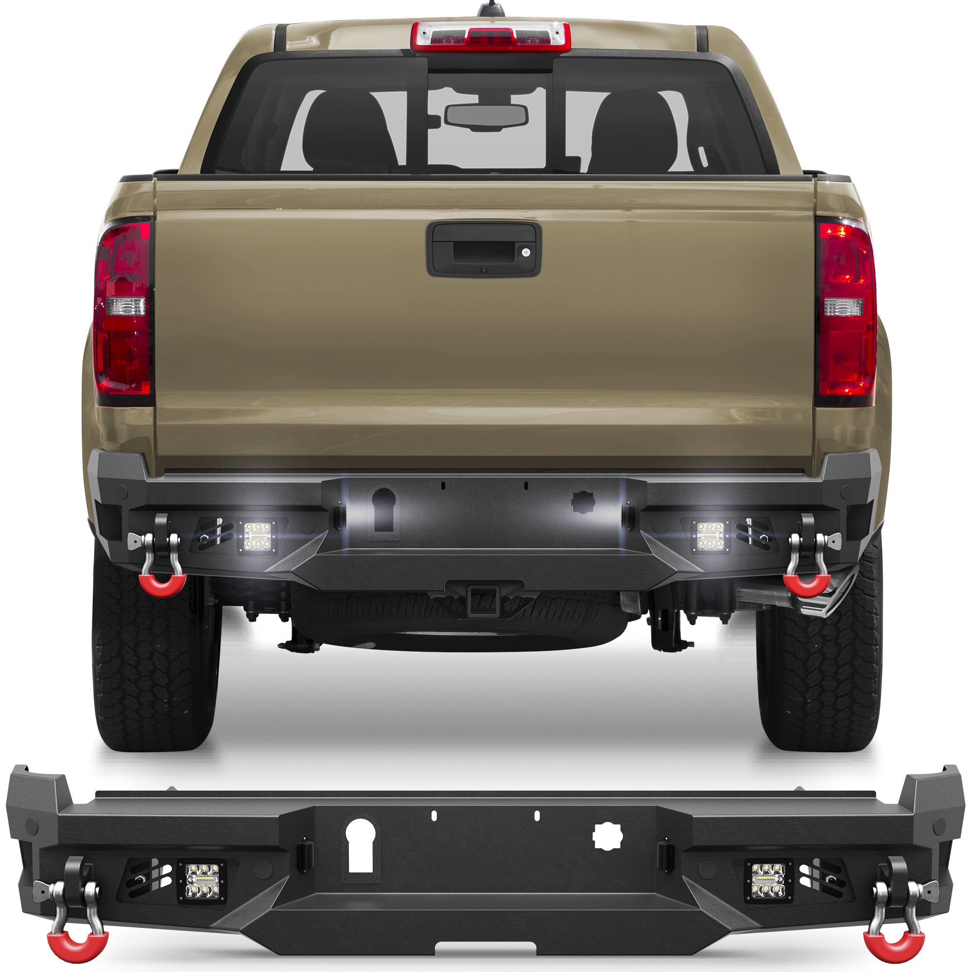 Chevy Colorado/GMC Canyon Rear Bumper for 2015-2022 Chevy Colorado (Excluding ZR2) and GMC Canyon - nadiaauto