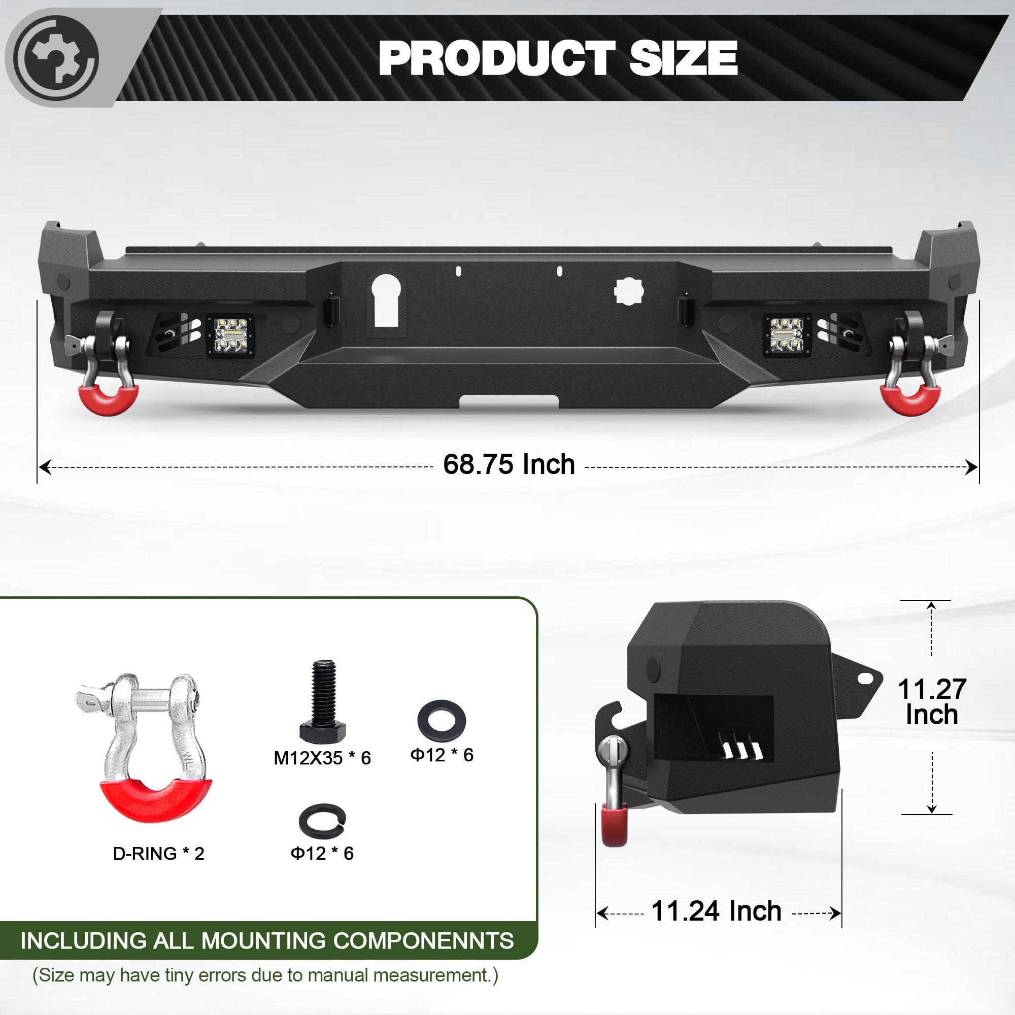 Chevy Colorado/GMC Canyon Rear Bumper for 2015-2022 Chevy Colorado (Excluding ZR2) and GMC Canyon - nadiaauto