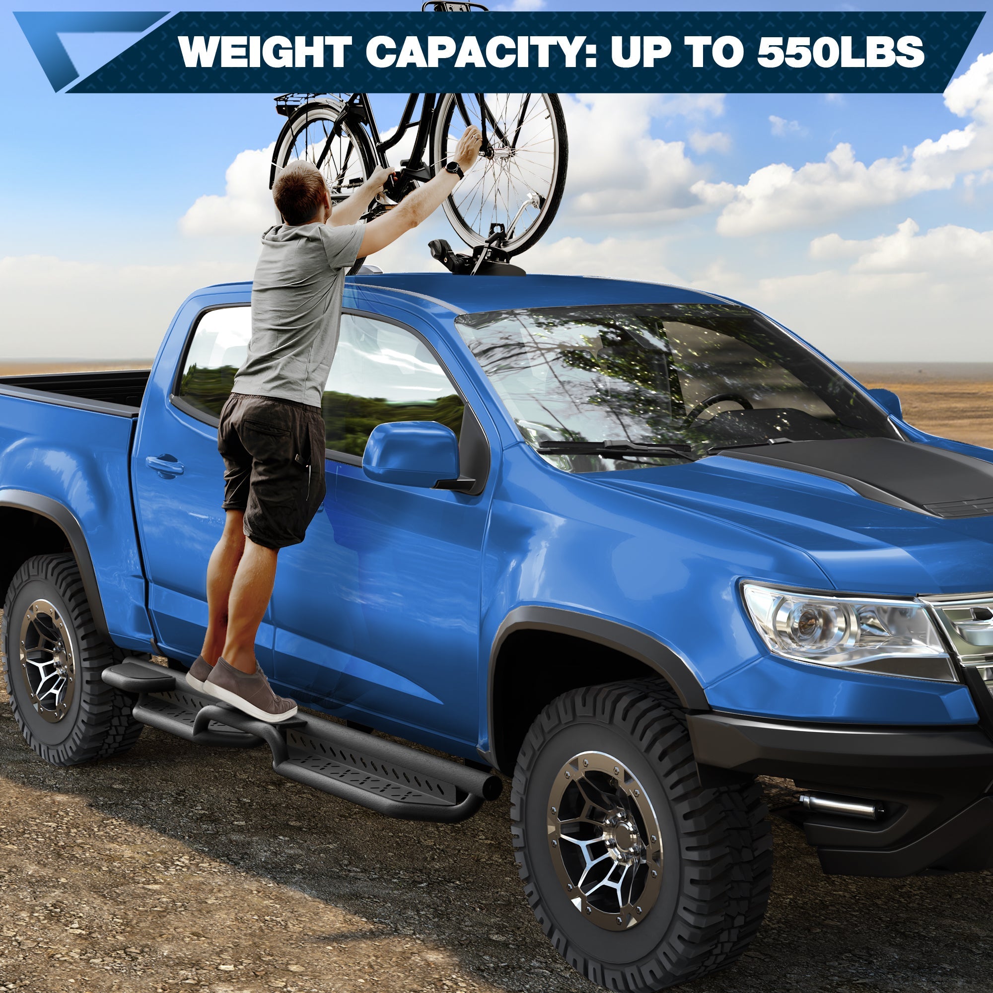 Running Boards Side Steps for 2015-2026 Chevy Colorado/GMC Canyon, Fits 4 Full Size Doors