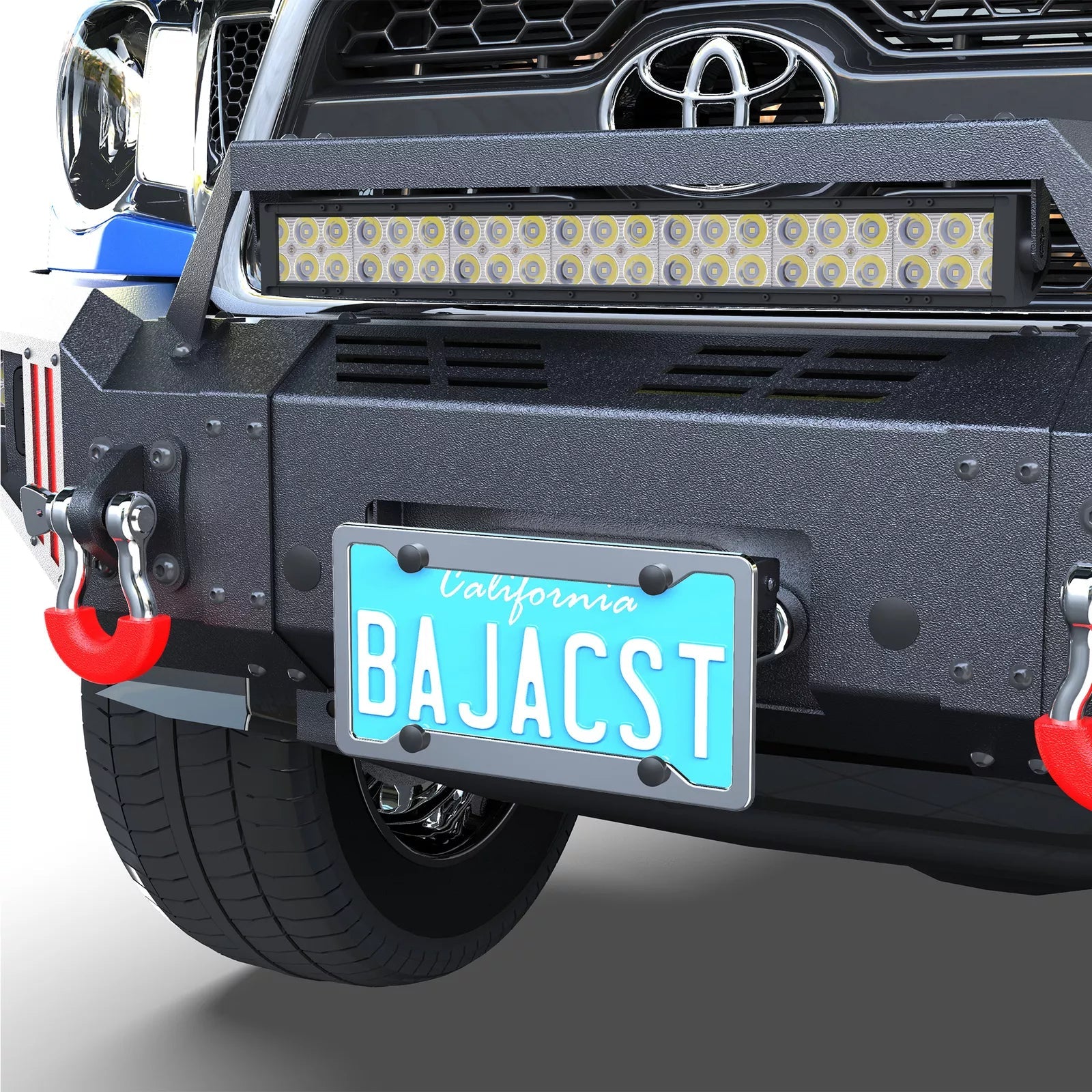 Chrome Stainless Steel License Plate Frame Universal Fit US & Canada, Rustproof Car Plate Holder with Screw Caps - nadiaauto