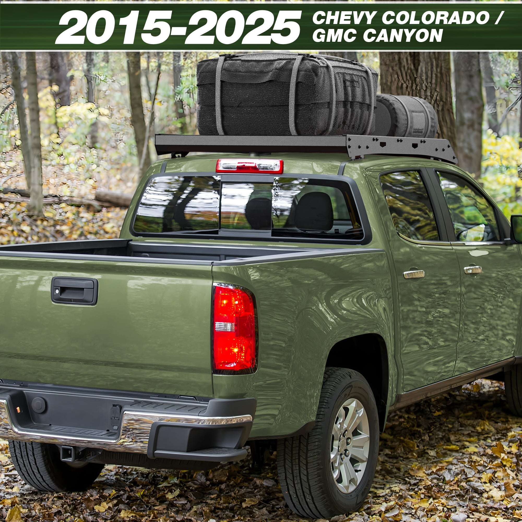 Colorado Roof Rack Compatible with 2015-C2025 Chevy Colorado Crew Cab 4 Door Only - nadiaauto