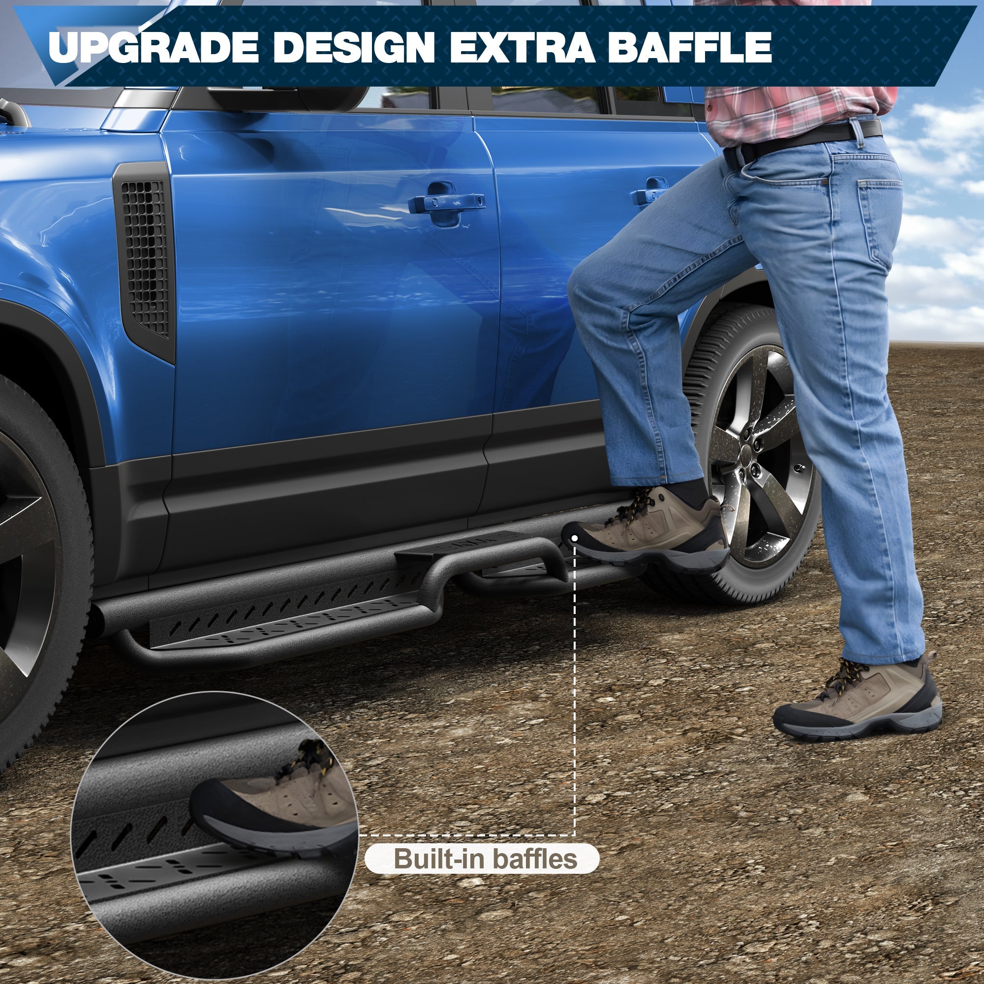 Defender 110 Running Boards Side Steps Compatible with 2020 - 2025 Land Rover Defender 110 - nadiaauto