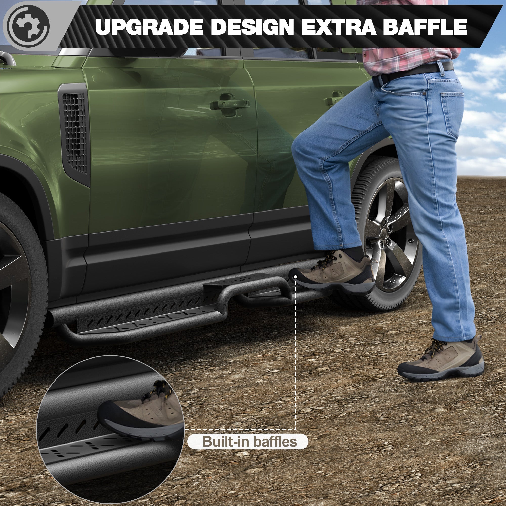 Defender 110 Running Boards Side Steps Compatible with 2020-2025 Land Rover Defender 110 - nadiaauto