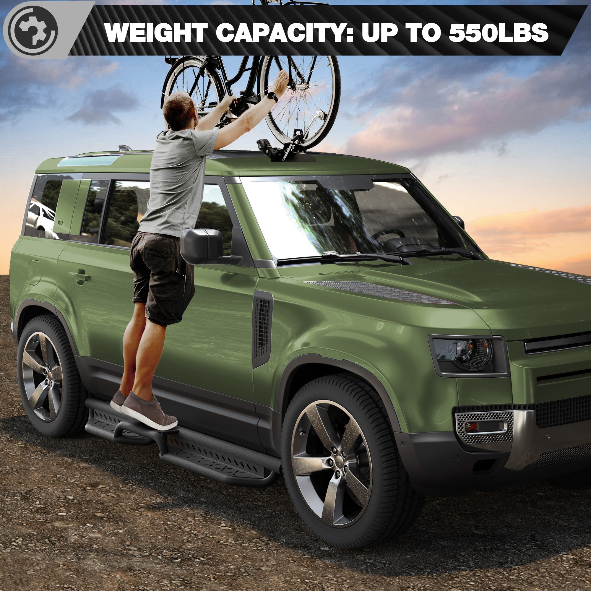 Defender 110 Running Boards Side Steps Compatible with 2020-2025 Land Rover Defender 110 - nadiaauto