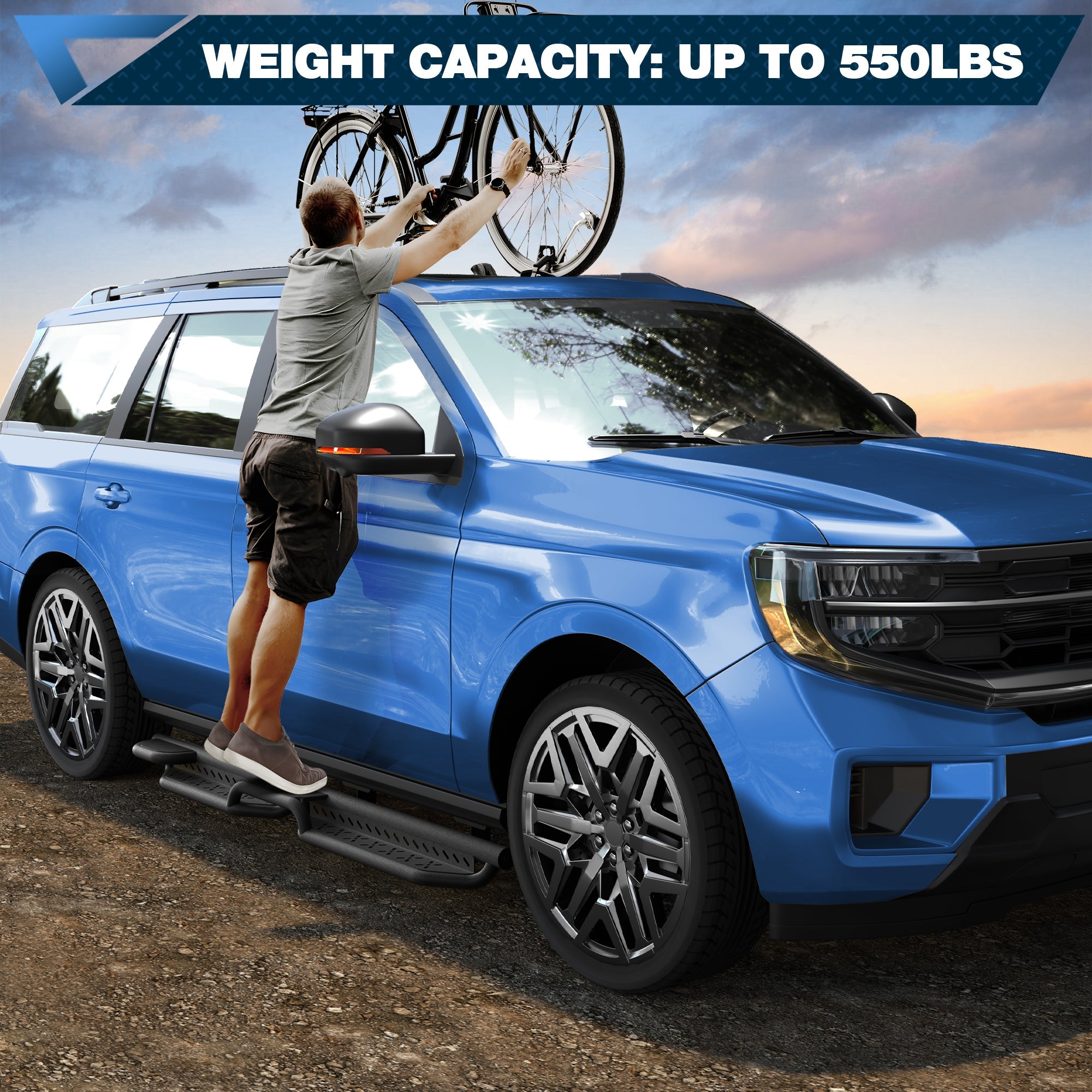 Expedition Running Boards Side Steps Fits for 2018 - 2025 Ford Expedition - nadiaauto