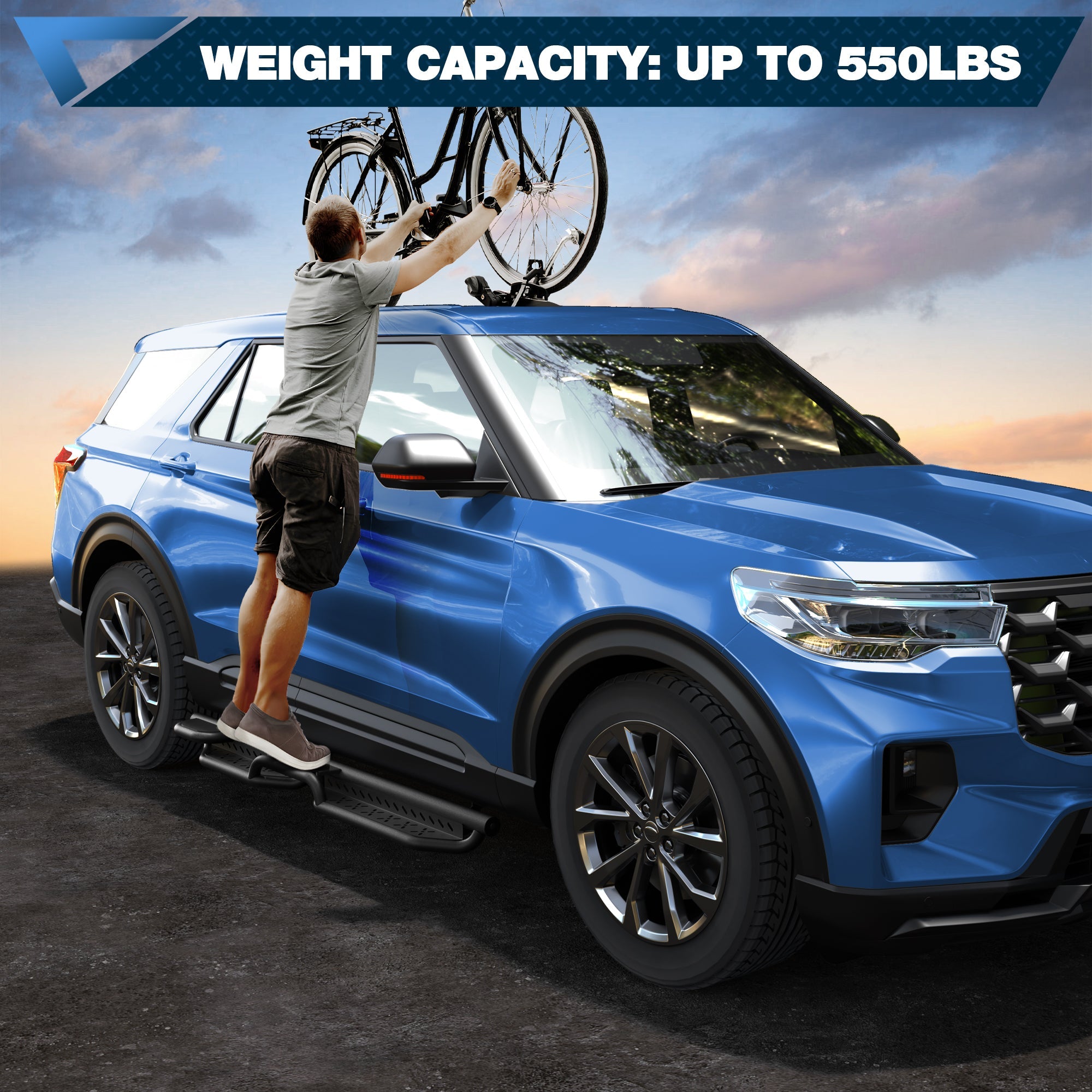 Explorer Running Boards Side Step Compatible for Ford Explorer 2020 2021 2022 2023 2024 2025 2026 - nadiaauto