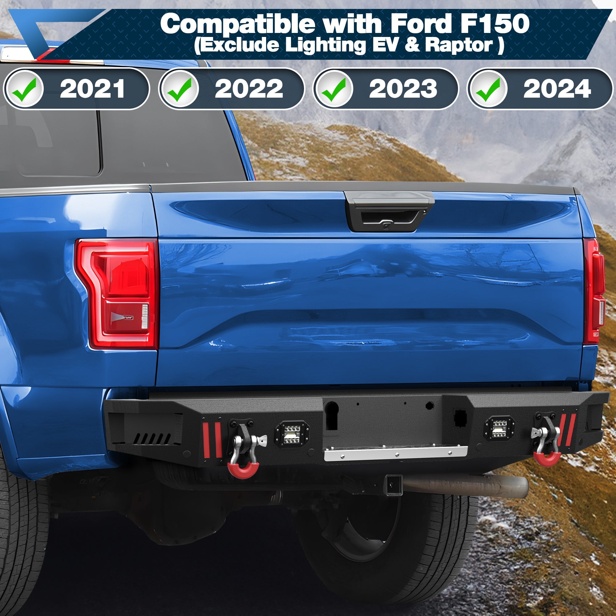 2021-2024 Ford F150 Bumper Set w/ Winch Plate - Excludes Lighting EV & Raptor - nadiaauto