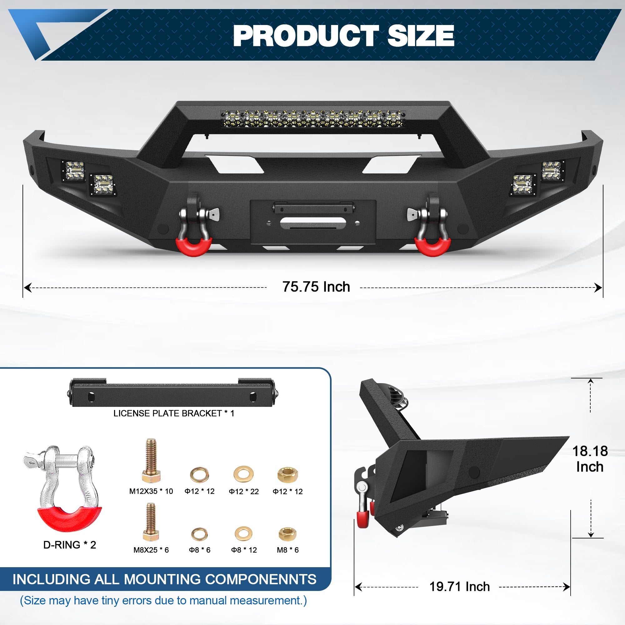 F150 Front Bumper for 1992 1993 1994 1995 1996 1997 Ford F150 - nadiaauto