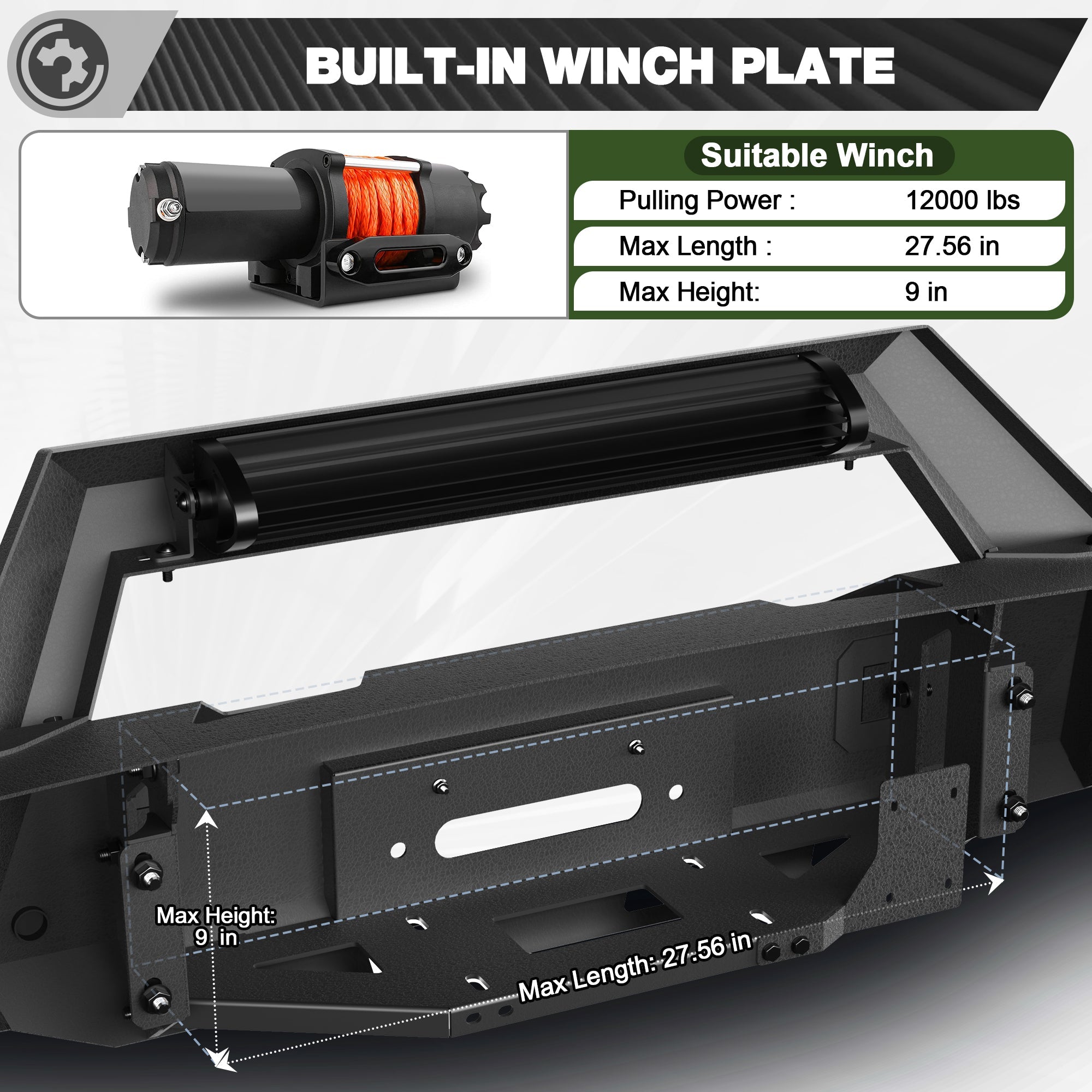 F150 Front Bumper for 1992 1993 1994 1995 1996 1997 Ford F150 - nadiaauto