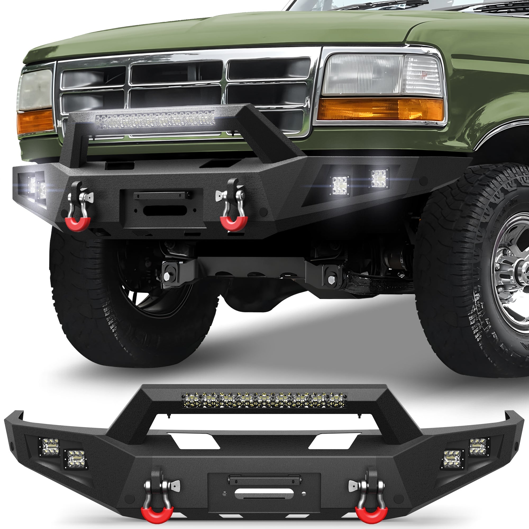 F150 Front Bumper for 1992 1993 1994 1995 1996 1997 Ford F150 - nadiaauto