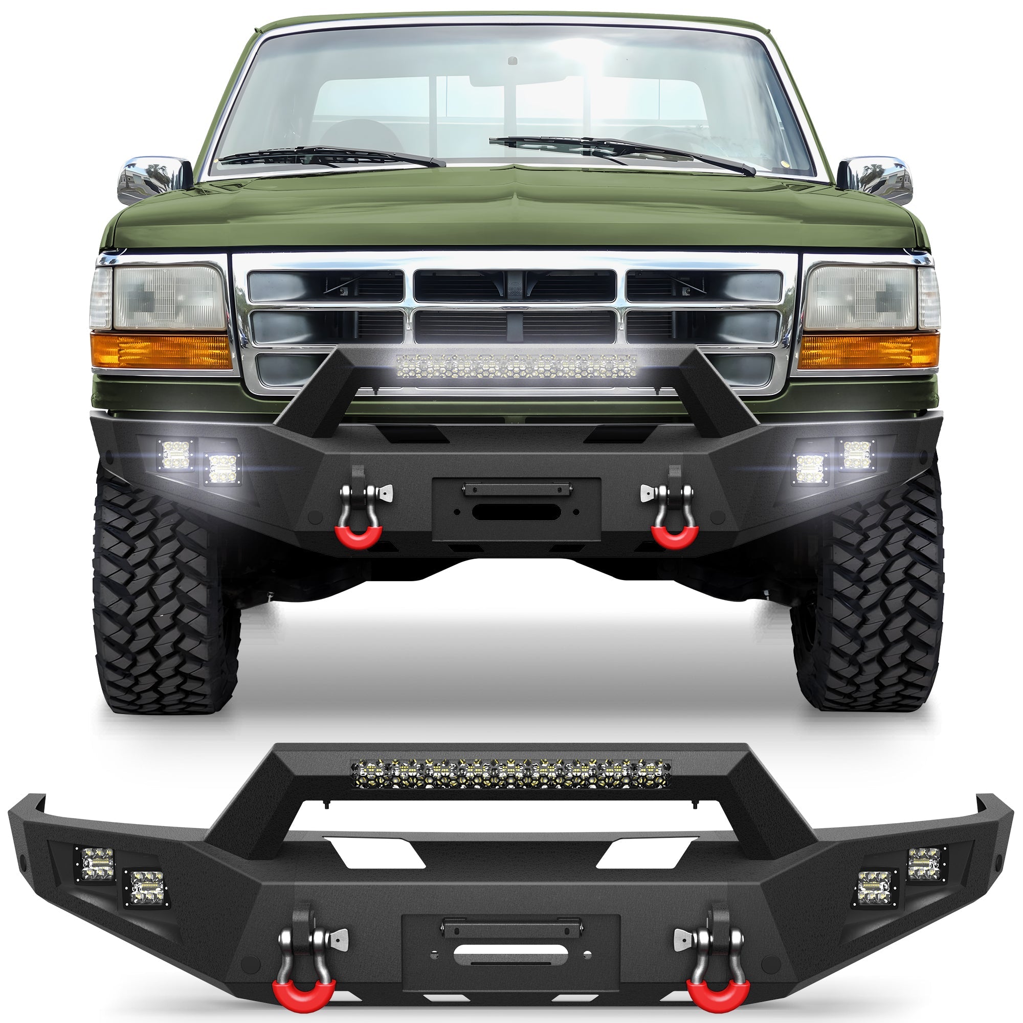 F150 Front Bumper for 1992 1993 1994 1995 1996 1997 Ford F150 - nadiaauto