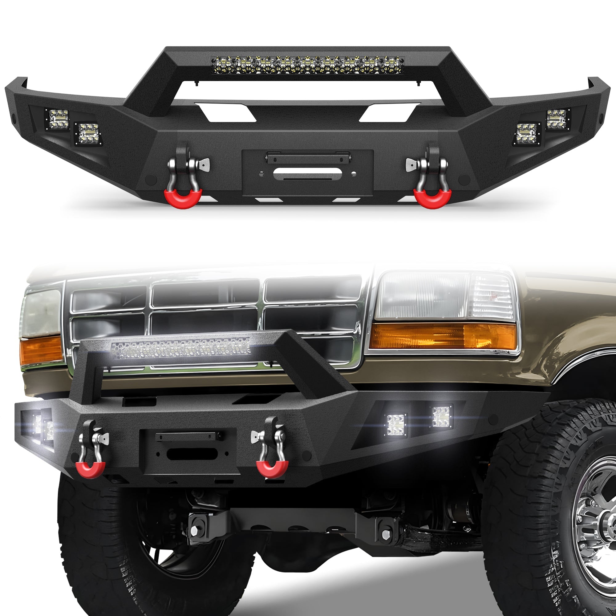 F150 Front Bumper for 1992 1993 1994 1995 1996 1997 Ford F150 - nadiaauto