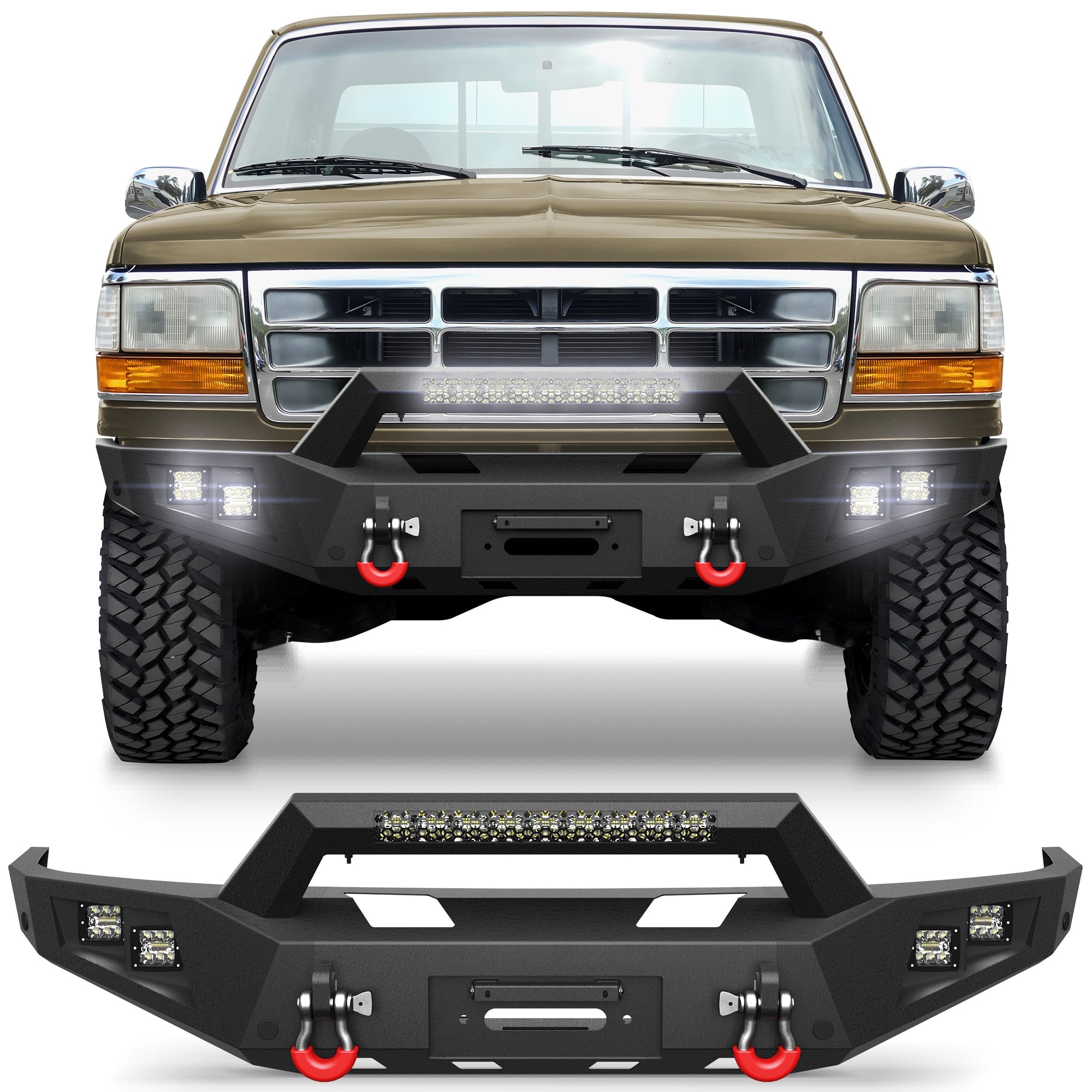 F150 Front Bumper for 1992 1993 1994 1995 1996 1997 Ford F150 - nadiaauto
