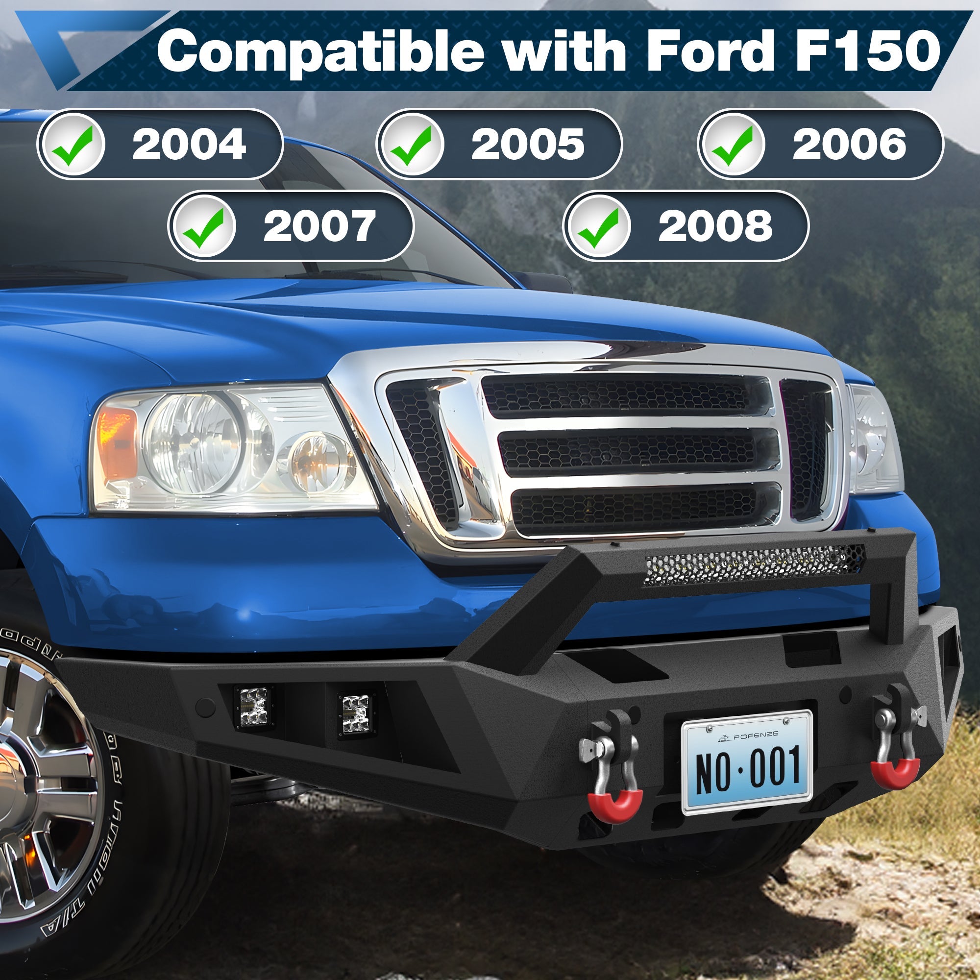 F150 Front Bumper for 2004 2005 2006 2007 2008 Ford F150 - nadiaauto