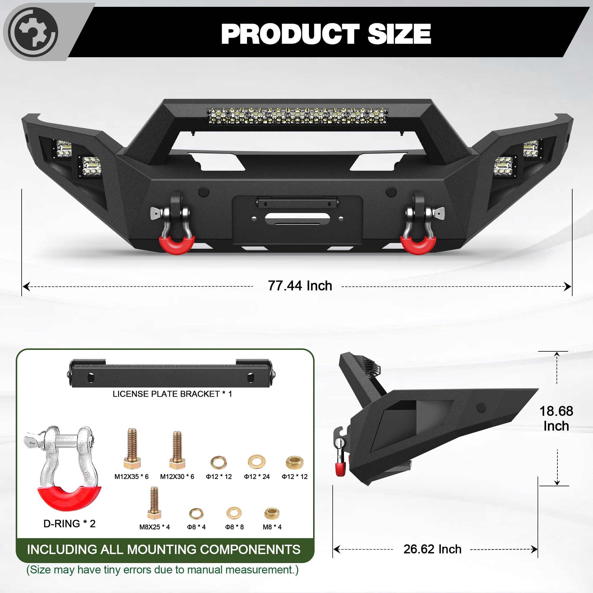 F150 Front Bumper for 2018 2019 2020 Ford F150 Pickup Trucks (Excluding Raptor) - nadiaauto