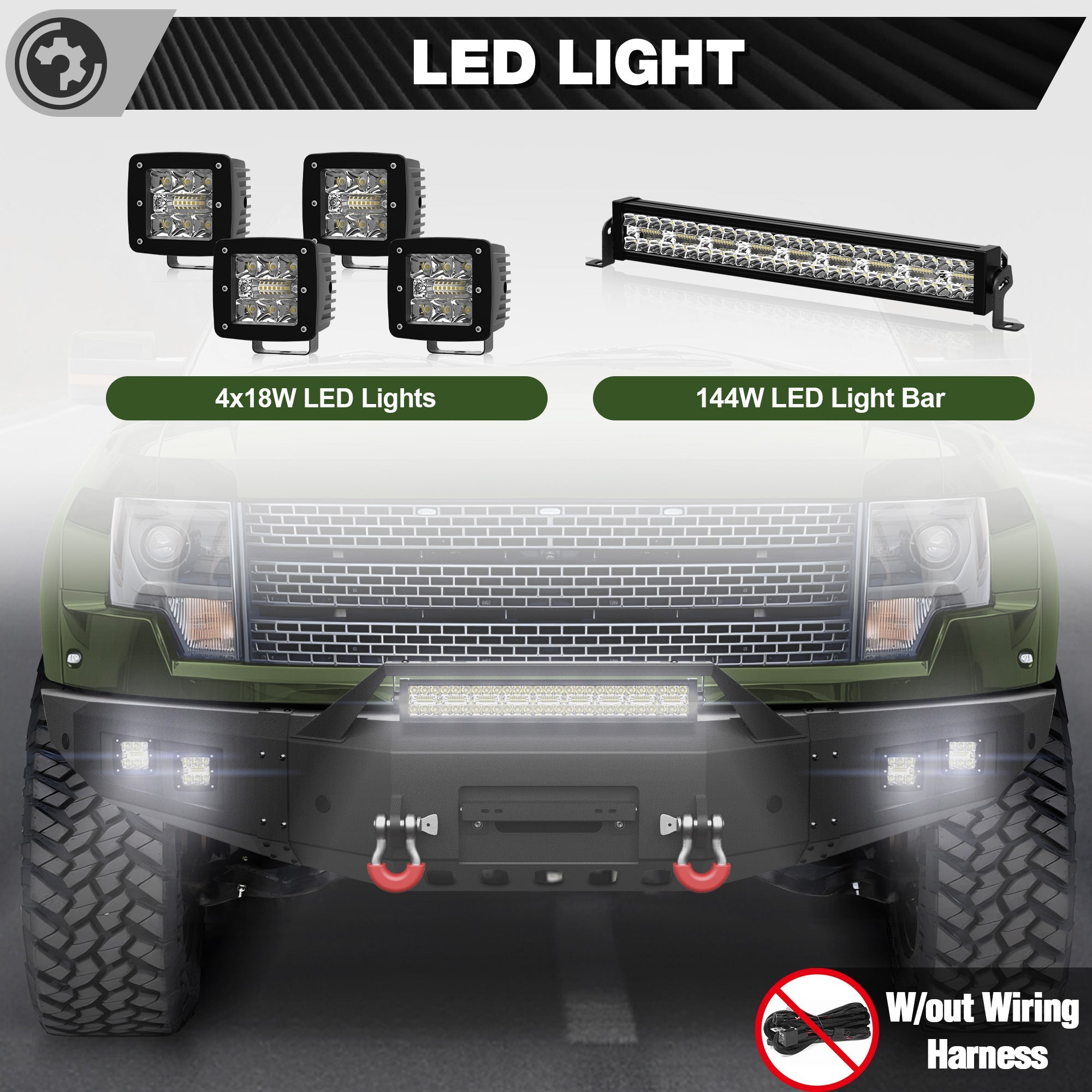 F150 Front Bumper w/Winch Plate for 2010 2011 2012 2013 2014 Ford F150 SVT Raptor - nadiaauto