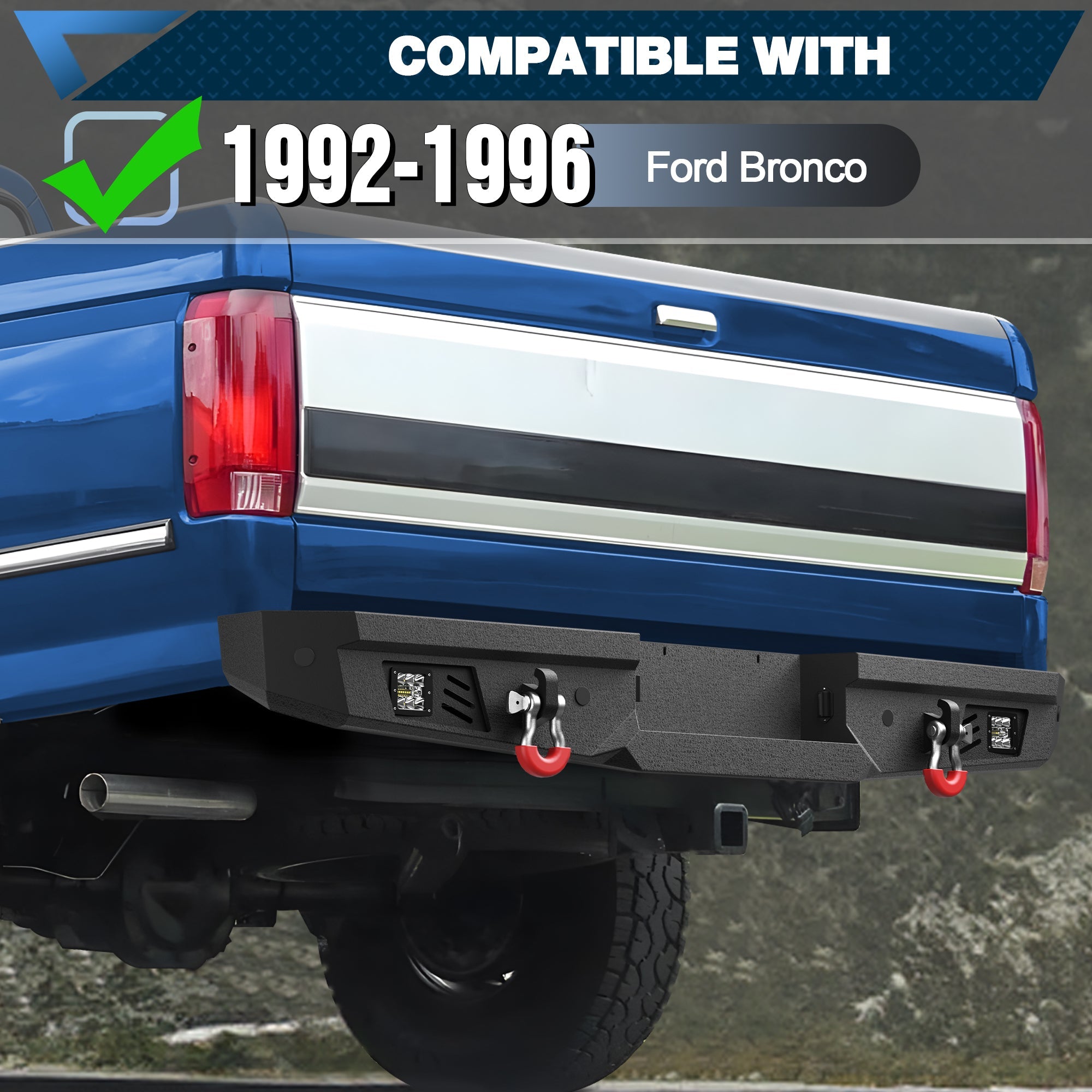 F150 Front Rear Bumper Set for 1992 - 1997 Ford F150 F250 F350 - nadiaauto