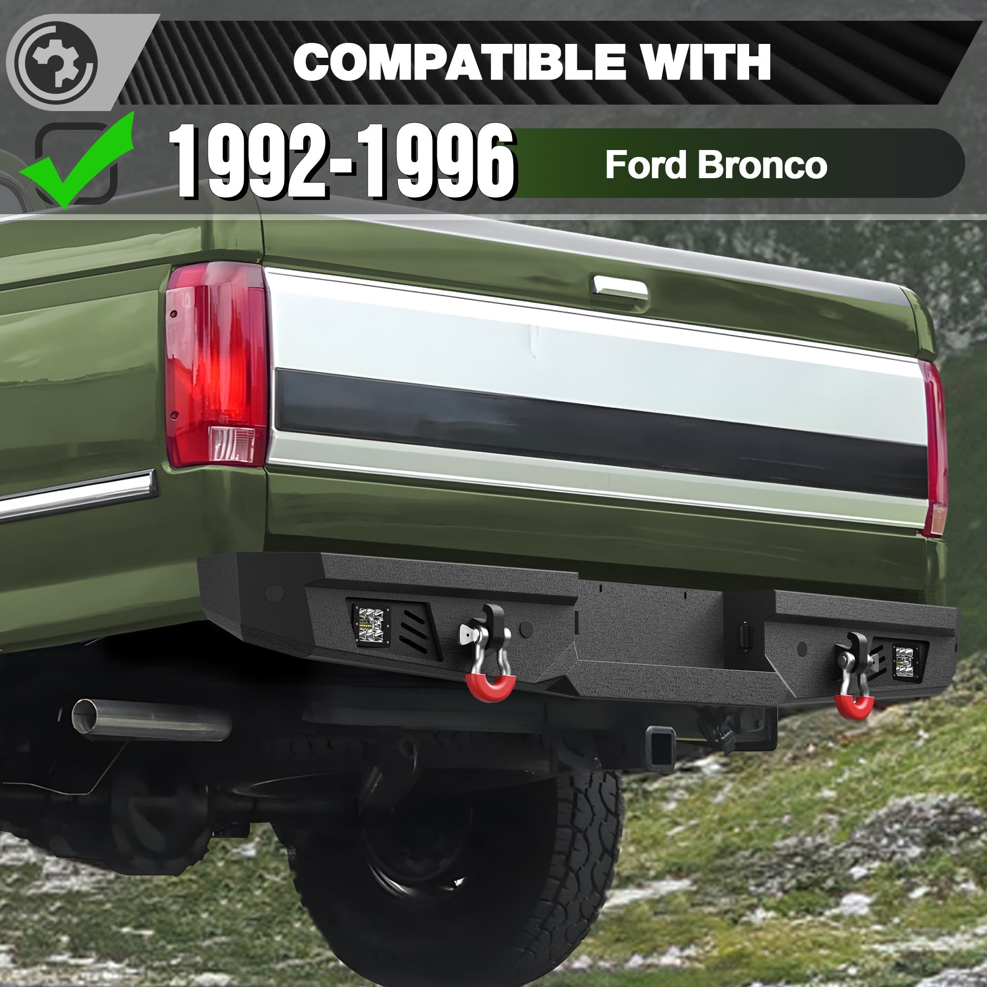 F150 Front Rear Bumper Set for 1992-1997 Ford F150 F250 F350 - nadiaauto