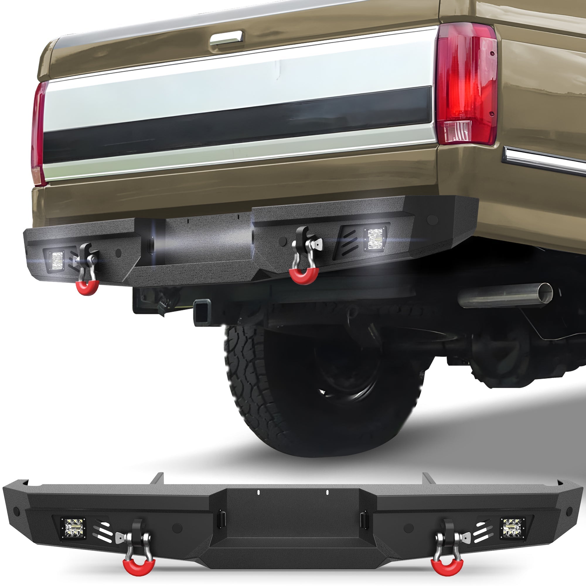 F150 Rear Back Bumper for 1992 1993 1994 1995 1996 1997 Ford F-150 - nadiaauto