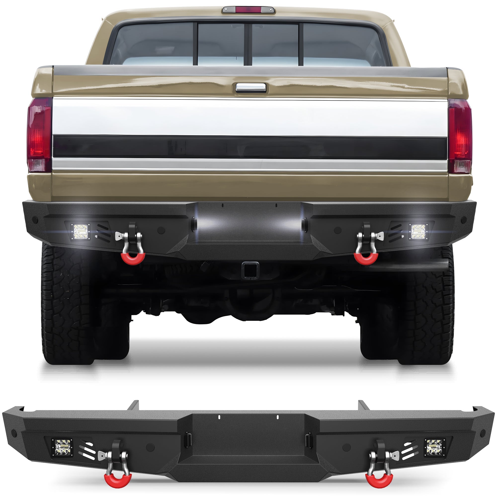 F150 Rear Back Bumper for 1992 1993 1994 1995 1996 1997 Ford F-150 - nadiaauto