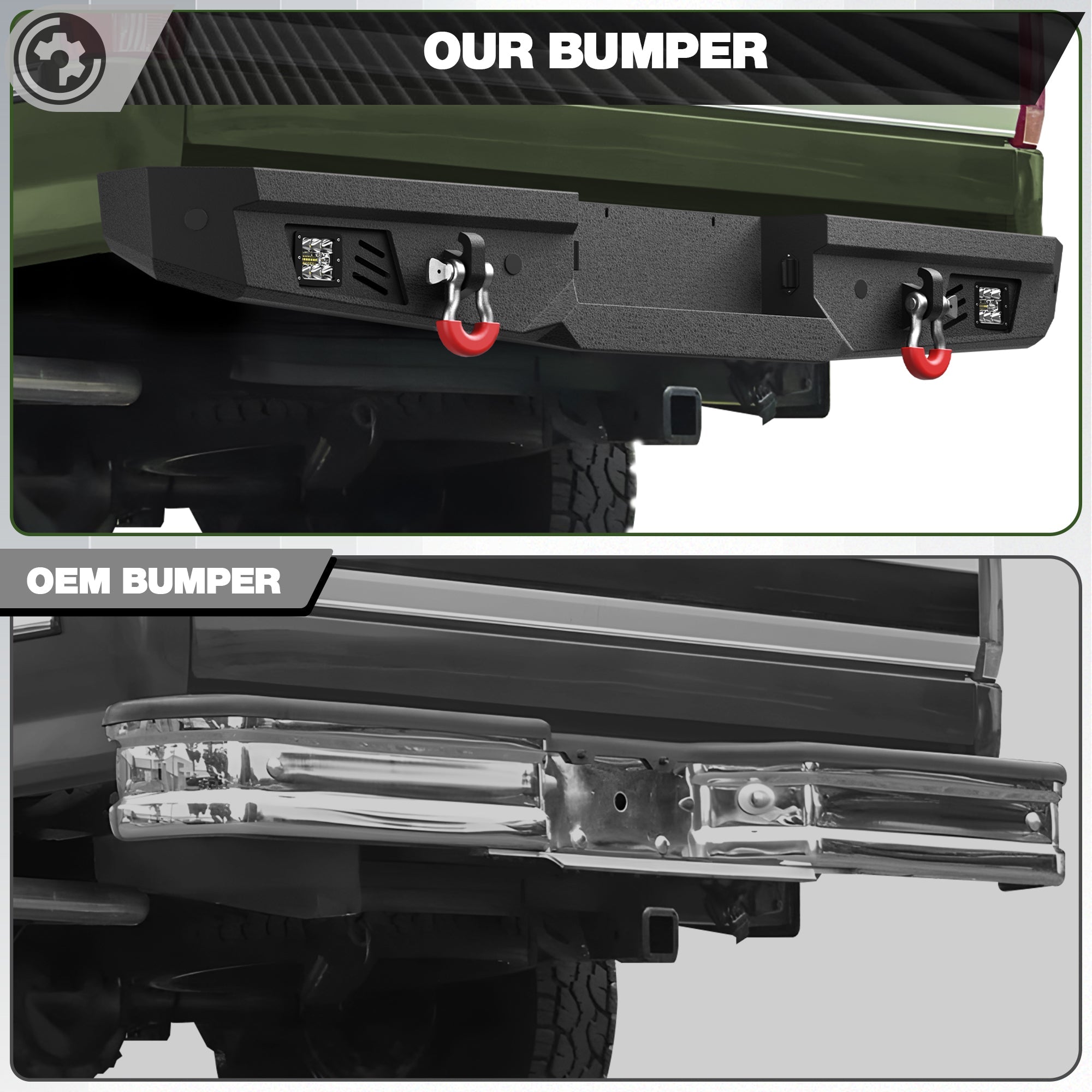 F150 Rear Back Bumper for 1992 1993 1994 1995 1996 1997 Ford F-150 - nadiaauto