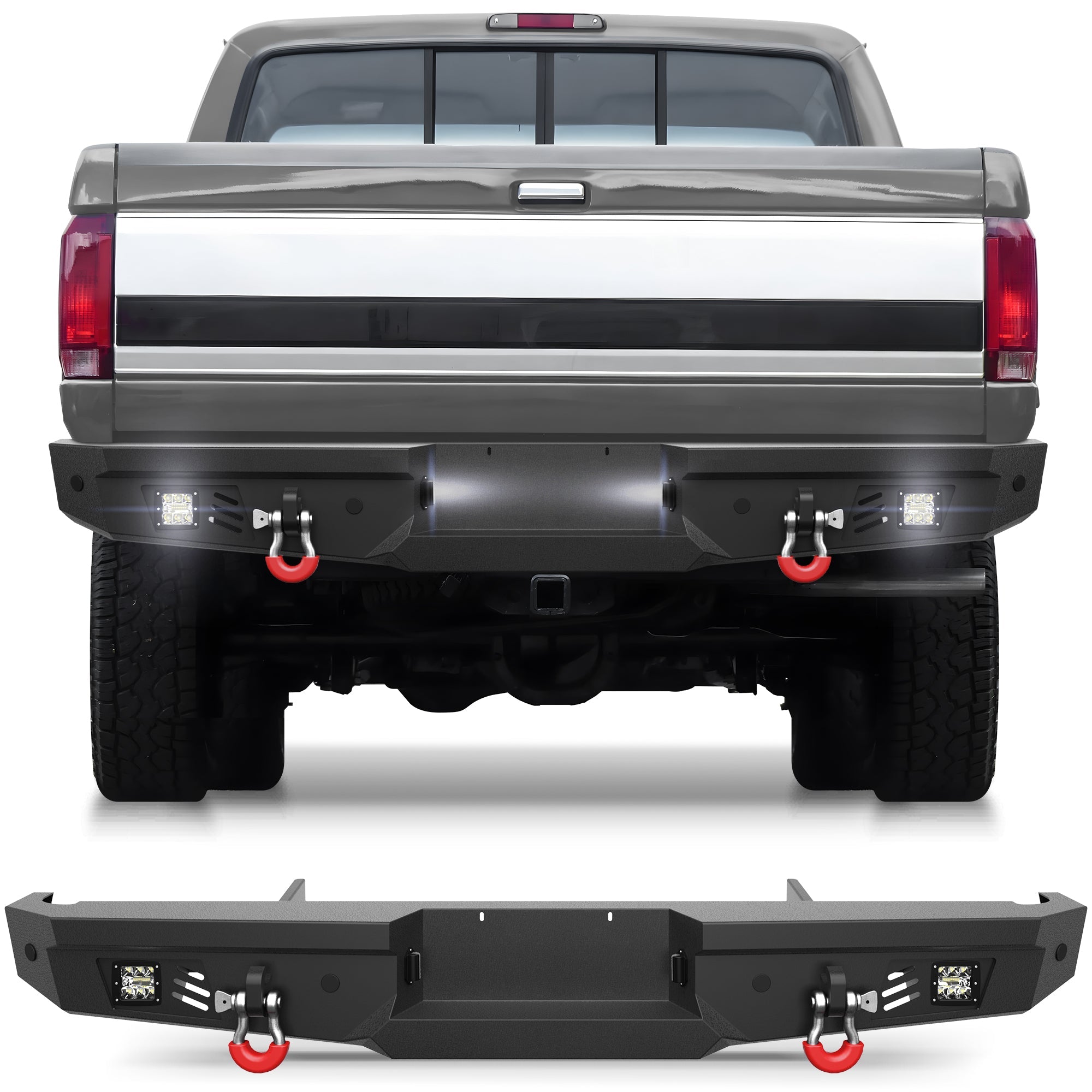 F150 Rear Back Bumper for 1992 1993 1994 1995 1996 1997 Ford F - 150 - nadiaauto