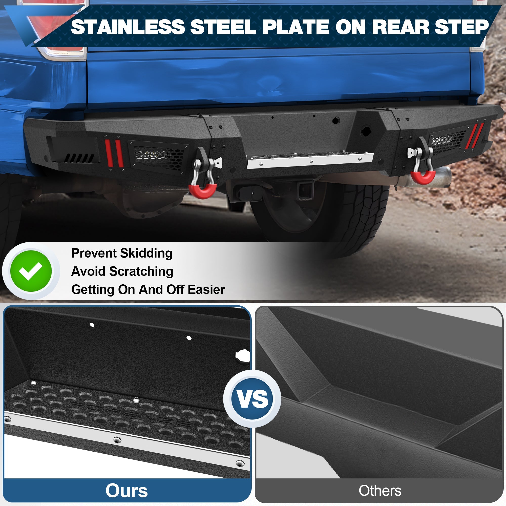 F150 Rear Back Bumper for 2009 - 2014 Ford F - 150 (Excluding Raptor) - nadiaauto