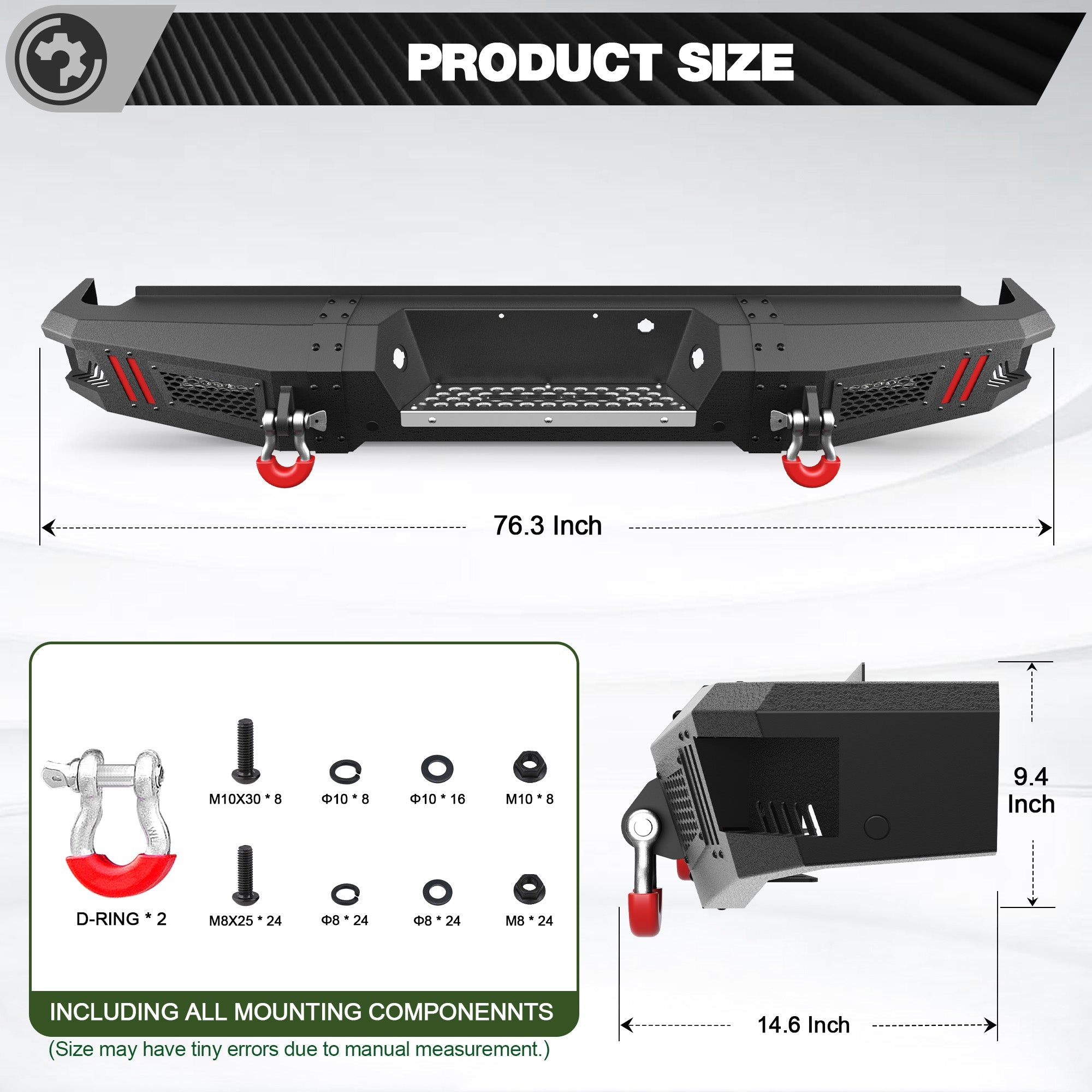 F150 Rear Back Bumper for 2009-2014 Ford F-150 (Excluding Raptor) - nadiaauto