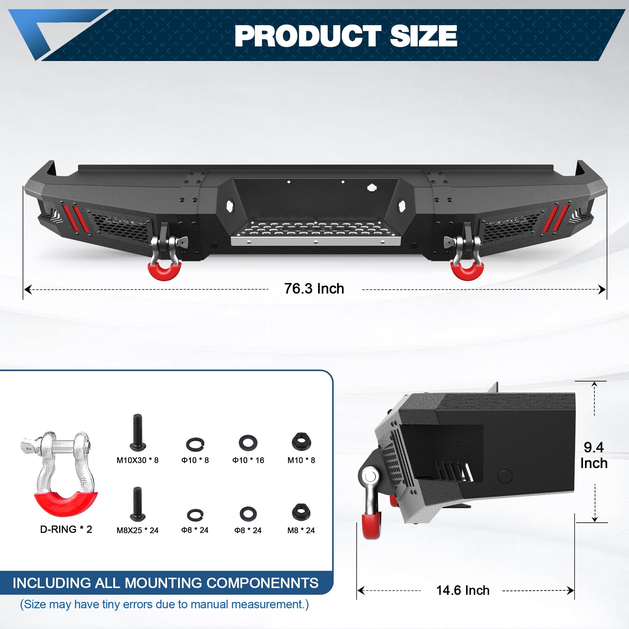 F150 Rear Back Bumper for 2009 - 2014 Ford F - 150 (Excluding Raptor) - nadiaauto