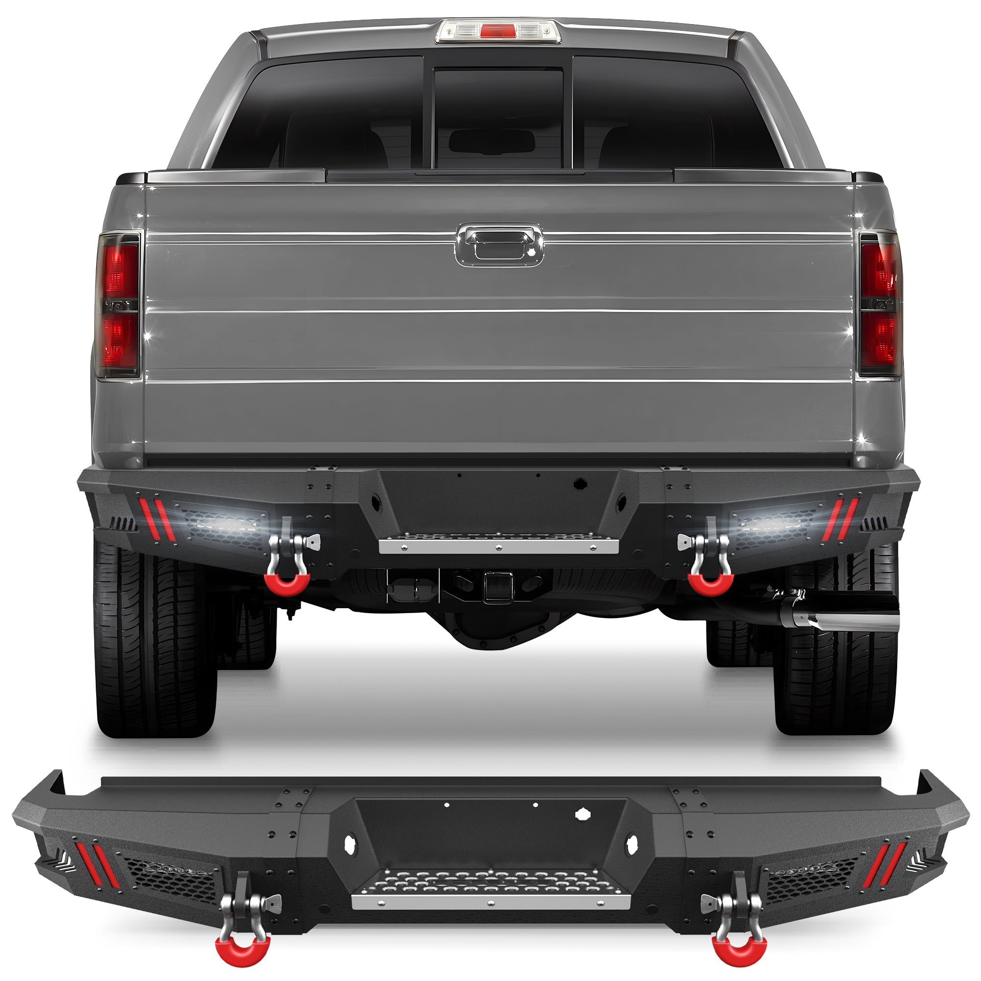 F150 Rear Back Bumper for 2009 - 2014 Ford F - 150 (Excluding Raptor) - nadiaauto