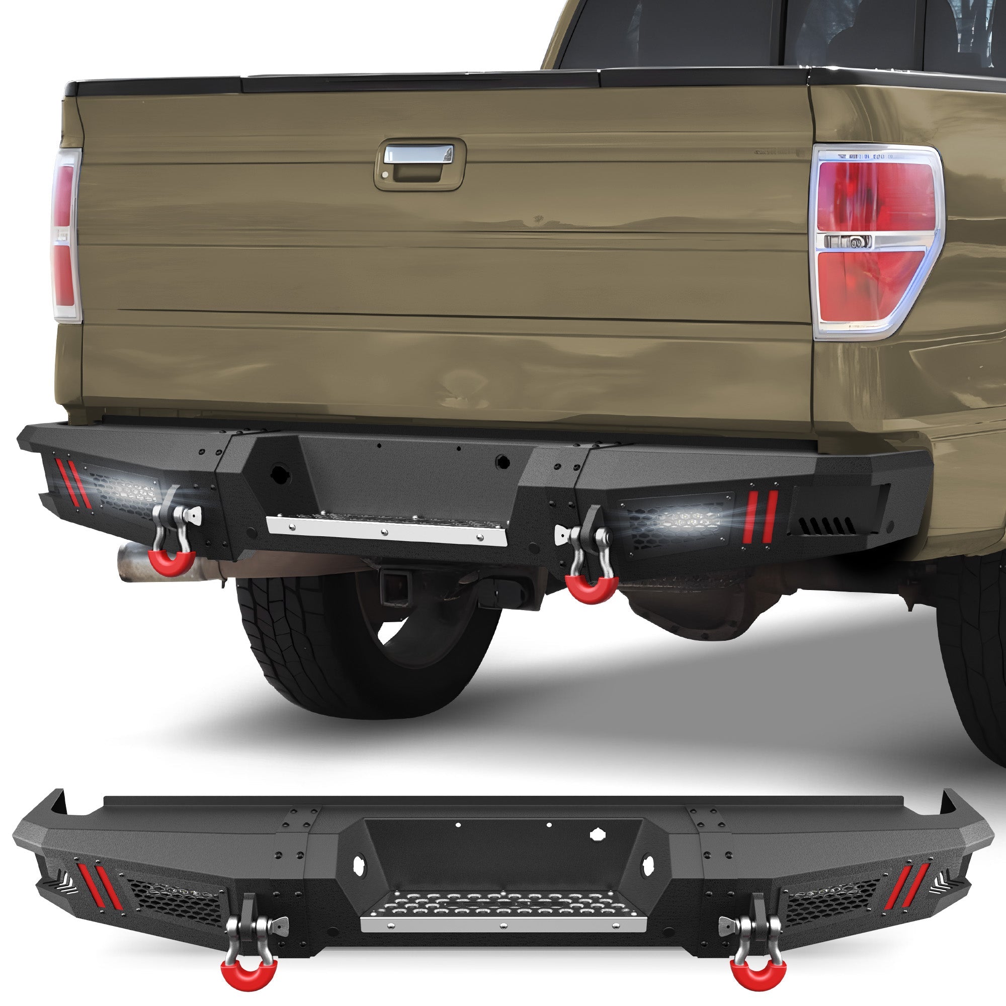 F150 Rear Back Bumper for 2009-2014 Ford F-150 (Excluding Raptor) - nadiaauto
