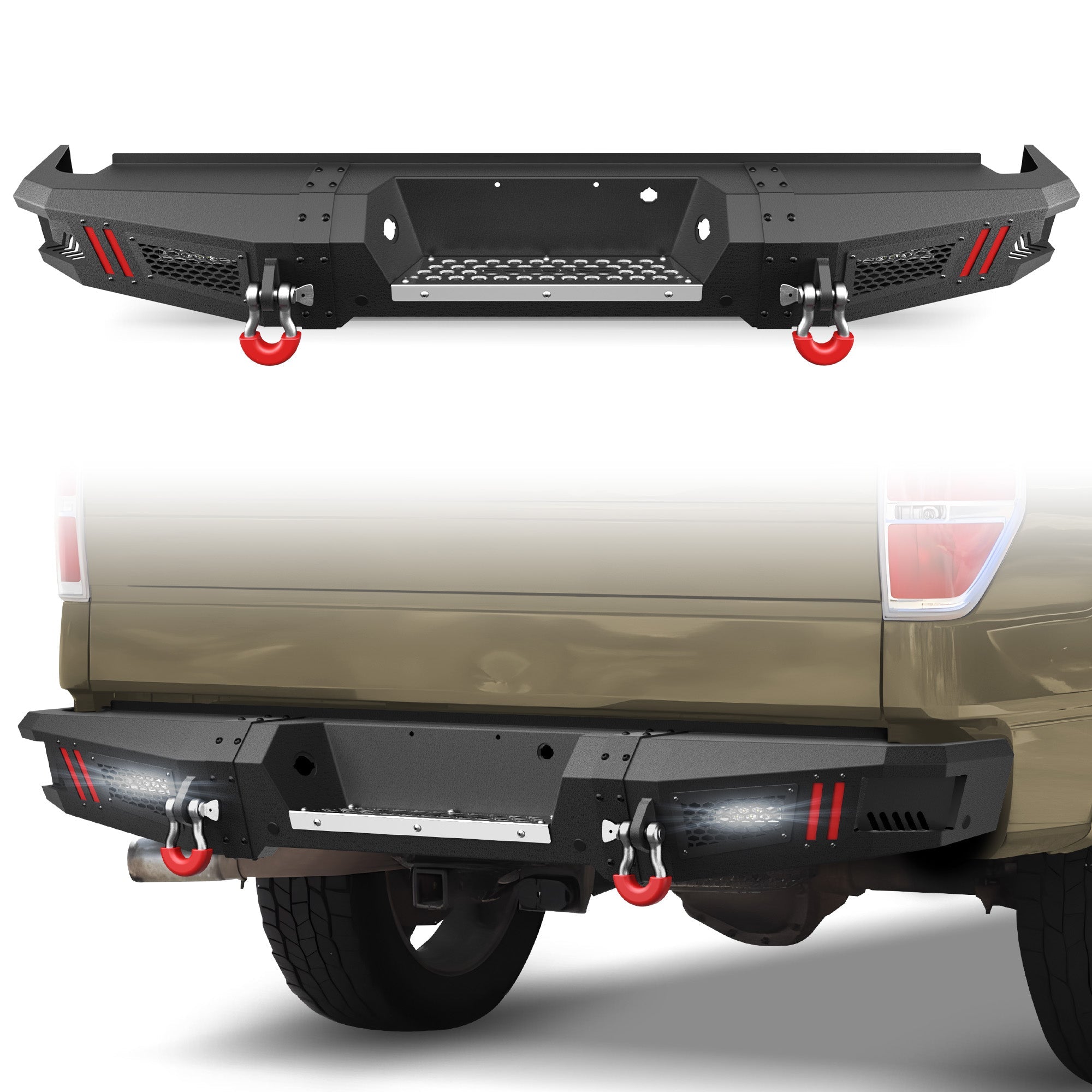 F150 Rear Back Bumper for 2009-2014 Ford F-150 (Excluding Raptor) - nadiaauto