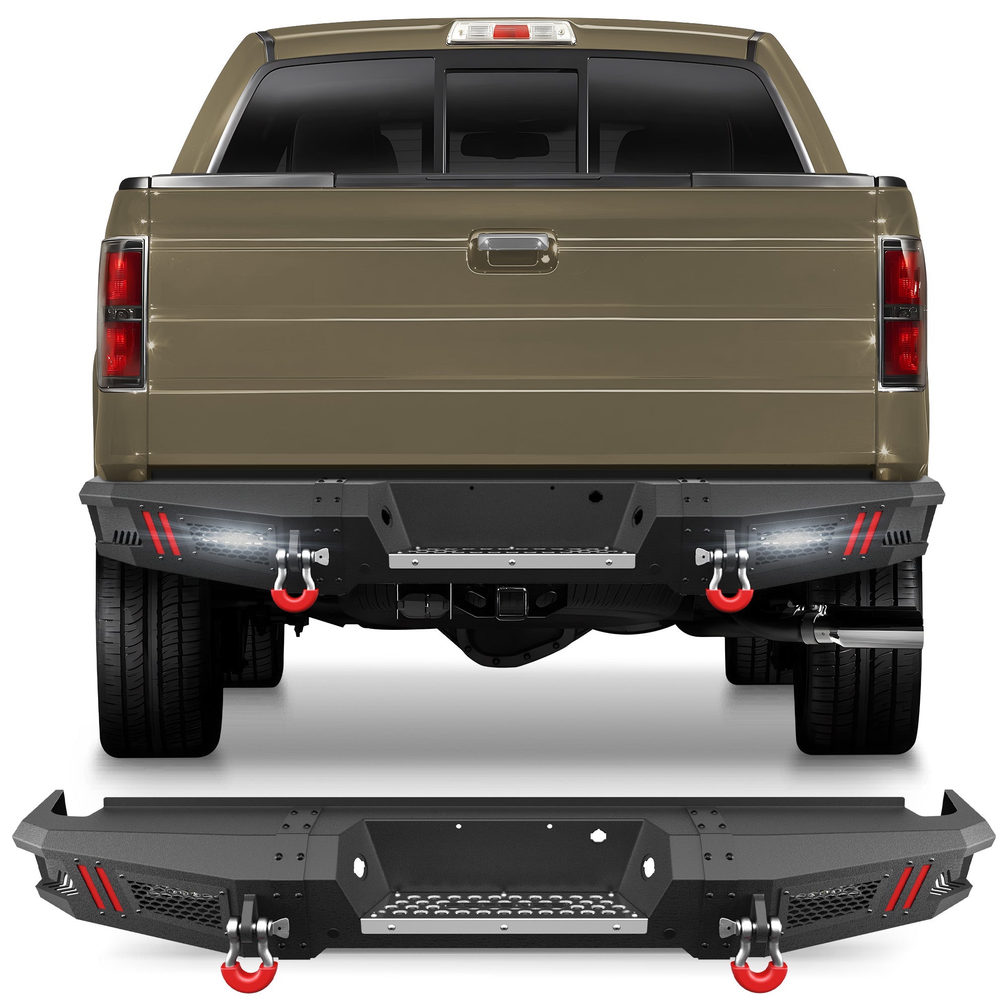 F150 Rear Back Bumper for 2009-2014 Ford F-150 (Excluding Raptor) - nadiaauto