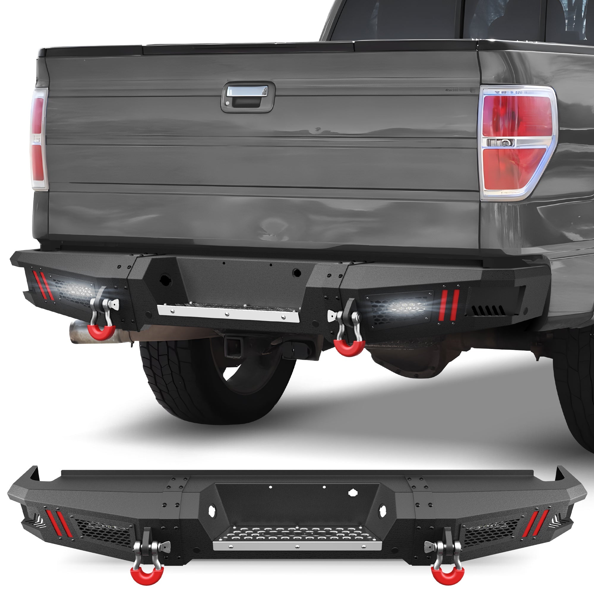 F150 Rear Back Bumper for 2009 - 2014 Ford F - 150 (Excluding Raptor) - nadiaauto