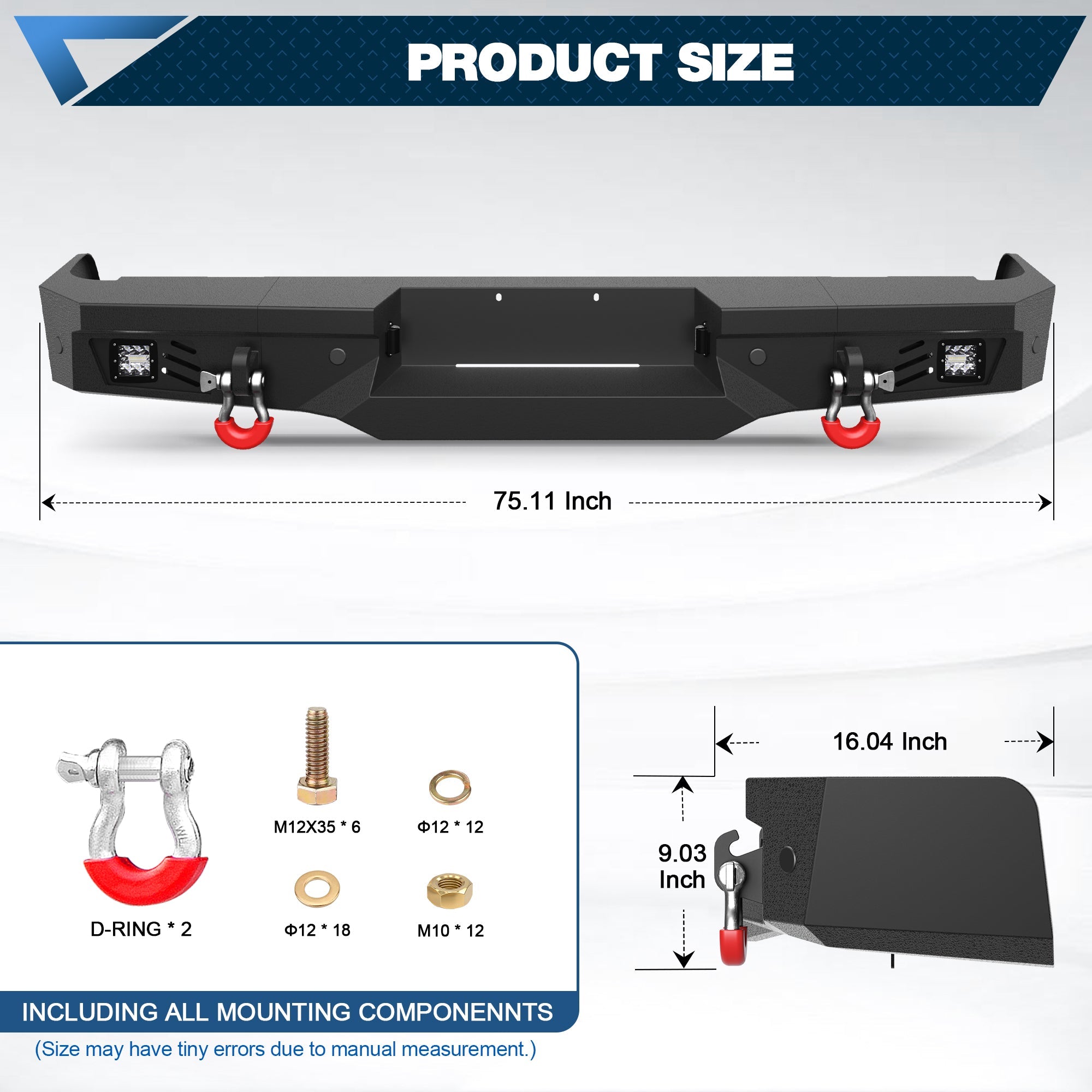 F150 Rear Bumper for 2009 2010 2011 2012 2013 2014 Ford F150 Pickup (Excluding Raptor) - nadiaauto