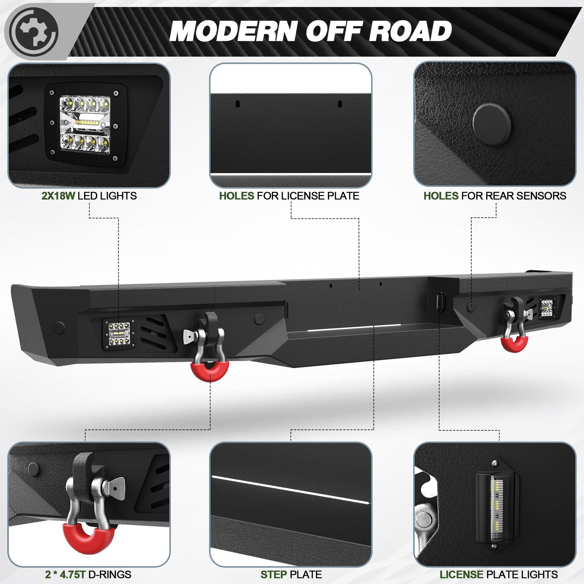 F150 Rear Bumper for 2009 2010 2011 2012 2013 2014 Ford F150 Pickup (Excluding Raptor) - nadiaauto
