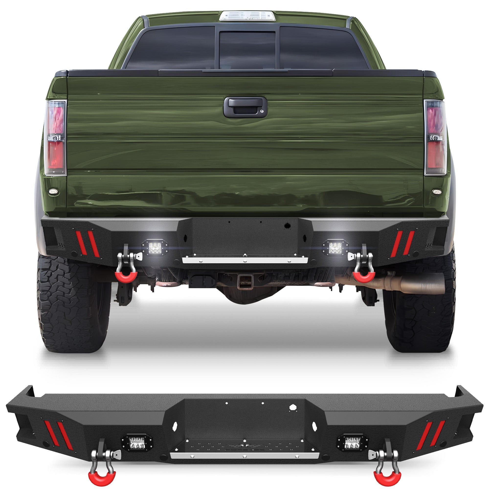 F150 Rear Bumper for 2010-2014 Ford F150 SVT Raptor Pickup Trucks - nadiaauto