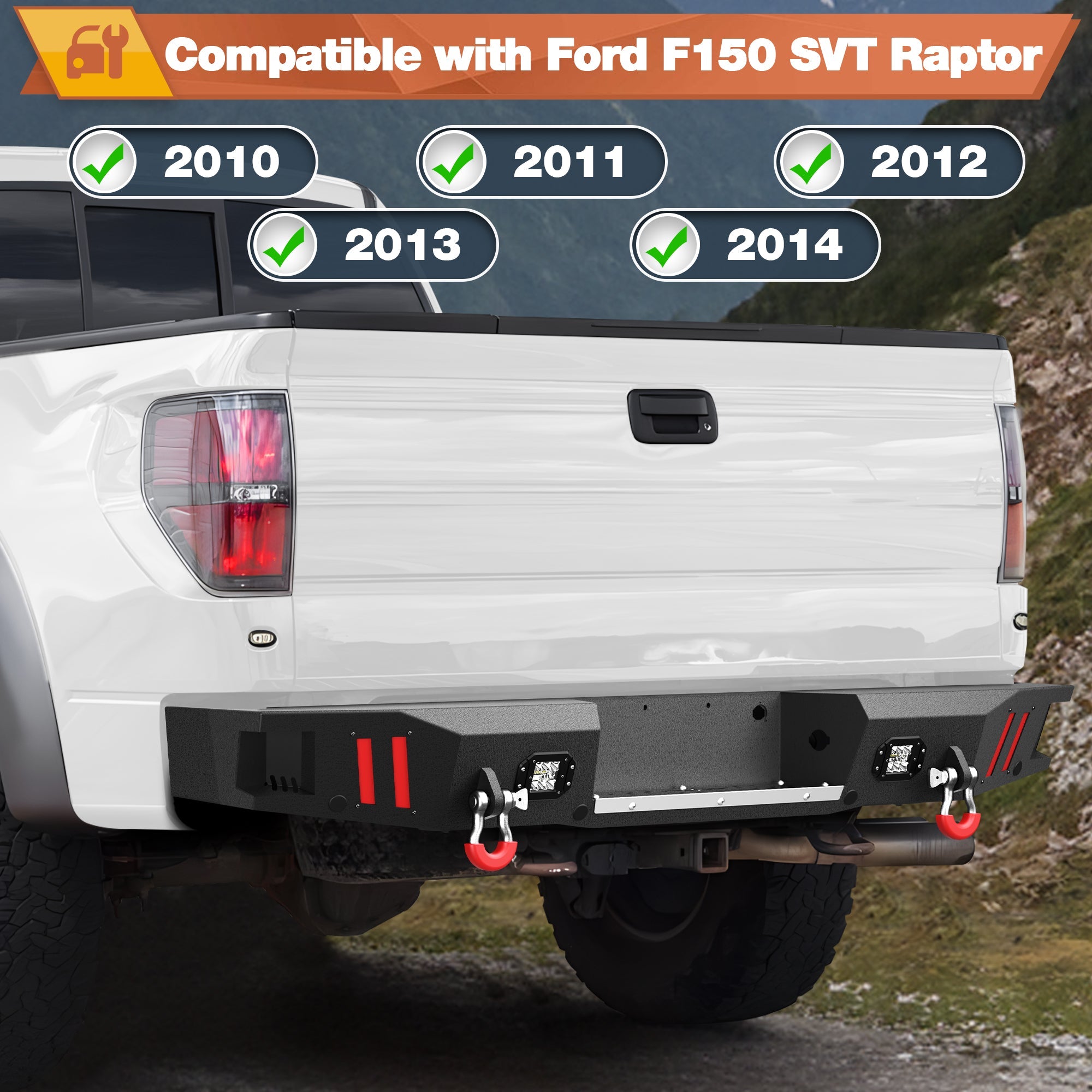 F150 Rear Bumper for 2010 - 2014 Ford F150 SVT Raptor Pickup Trucks - nadiaauto