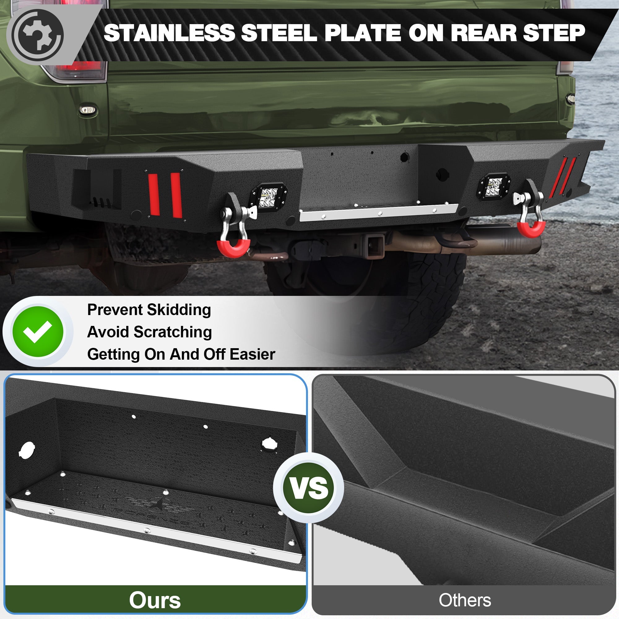 F150 Rear Bumper for 2010-2014 Ford F150 SVT Raptor Pickup Trucks - nadiaauto
