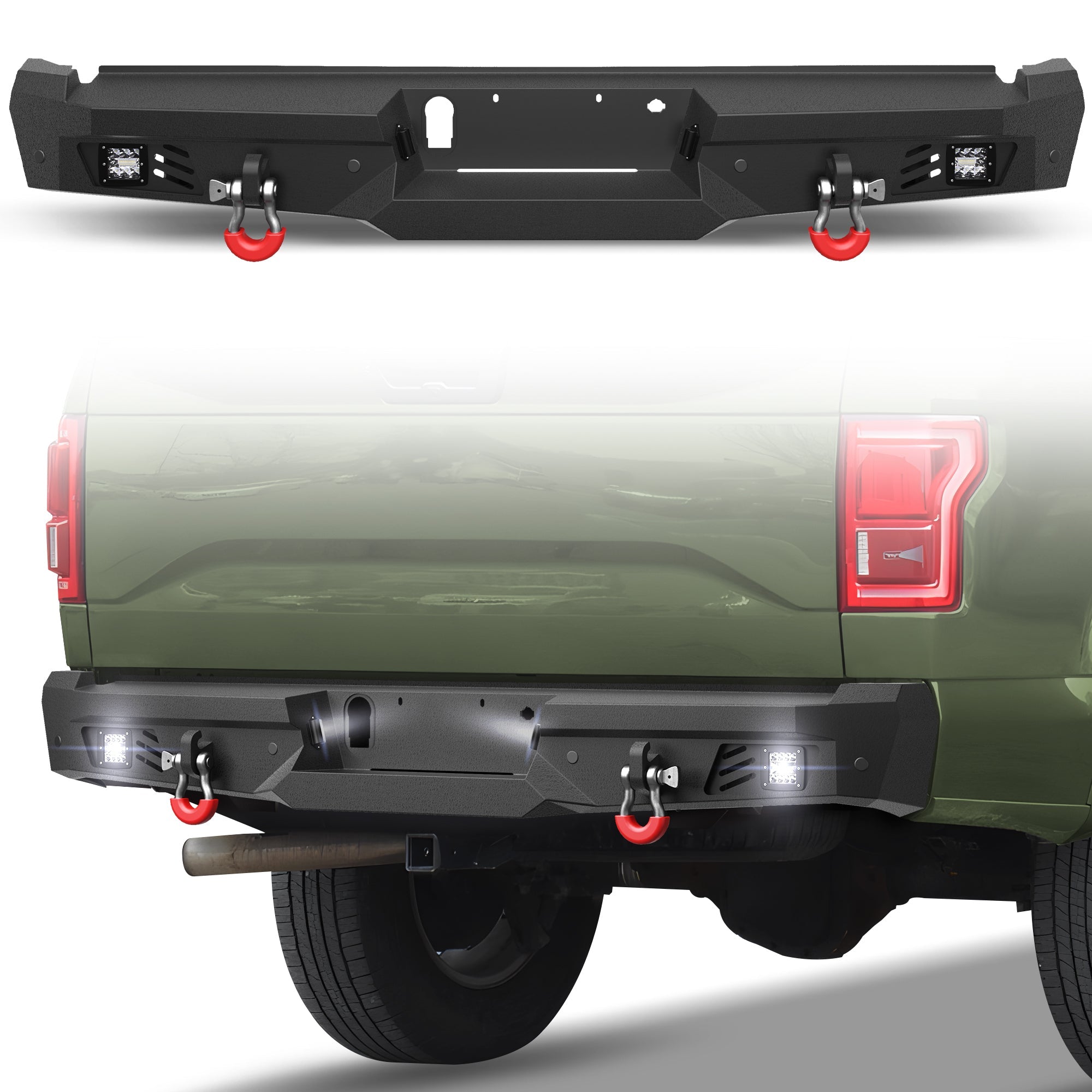 F150 Rear Bumper for 2015-2025 Ford F150 Pickup (Excluding Raptor & Ecoboost) - nadiaauto