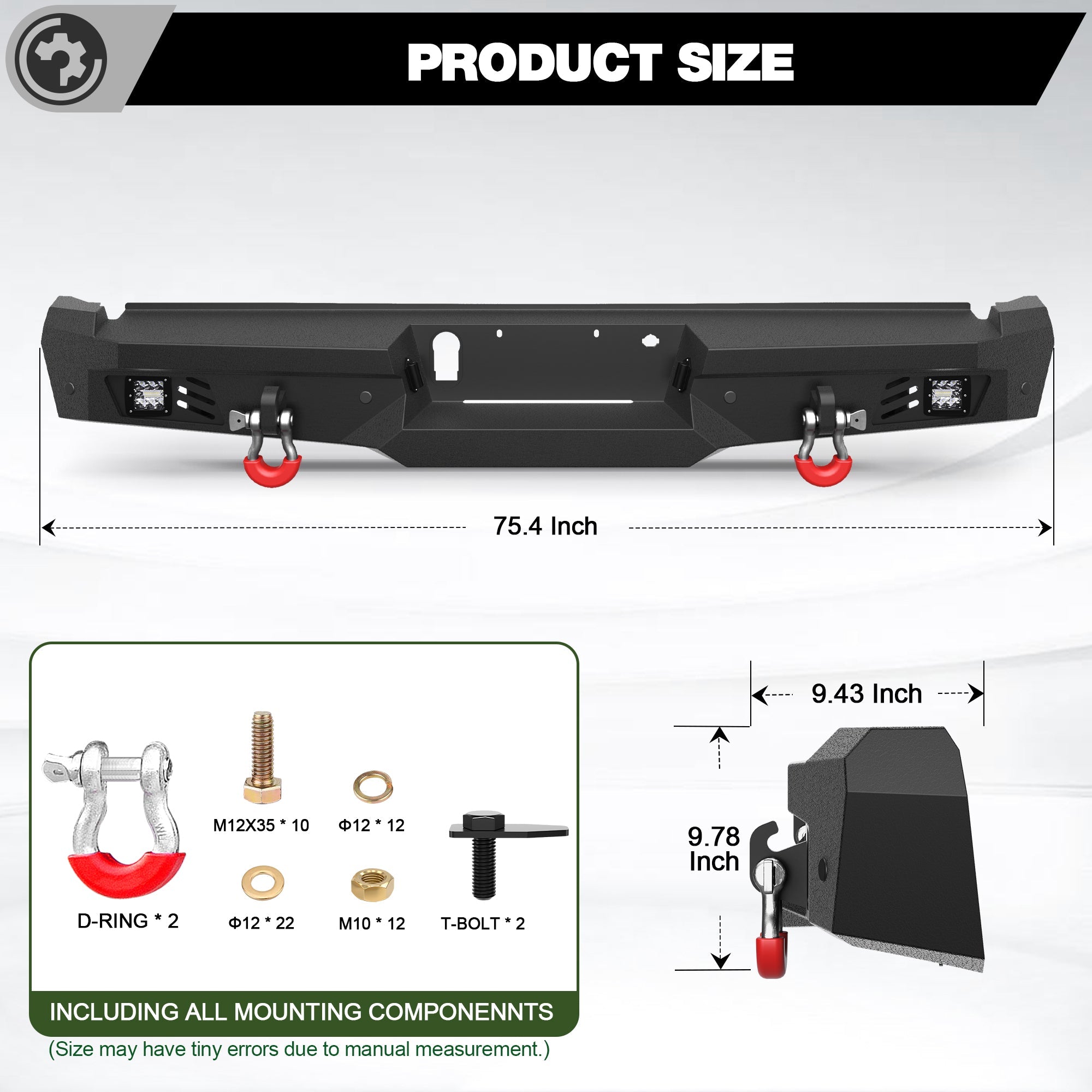 F150 Rear Bumper for 2015-2025 Ford F150 Pickup (Excluding Raptor & Ecoboost) - nadiaauto