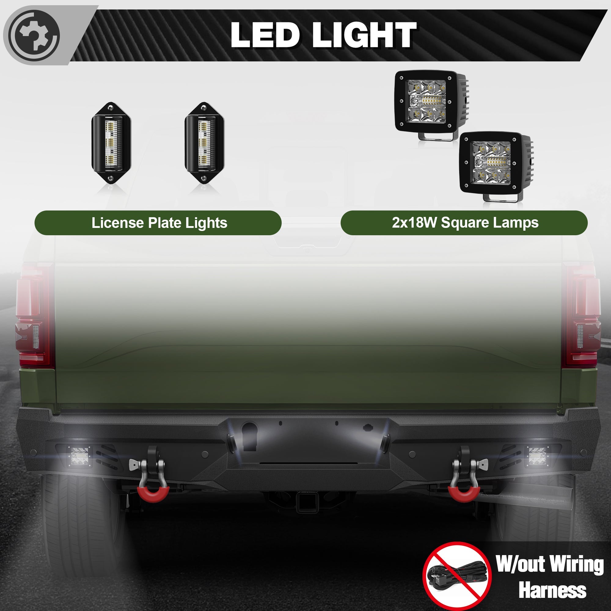 F150 Rear Bumper for 2015-2025 Ford F150 Pickup (Excluding Raptor & Ecoboost) - nadiaauto