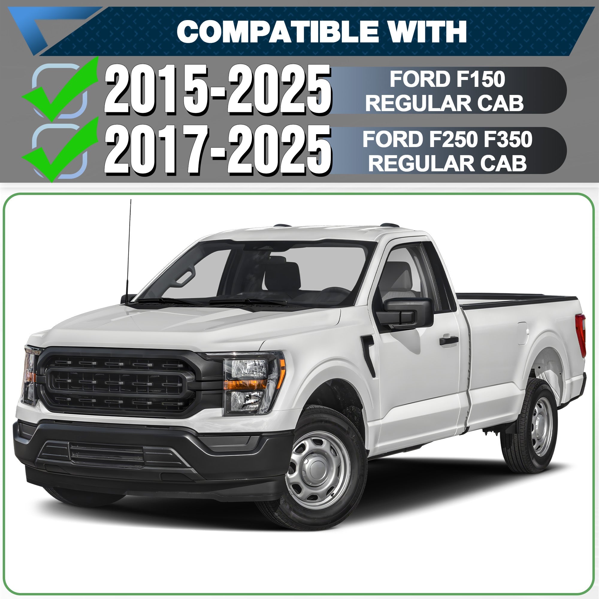 F150 Running Boards Side Steps Compatible for 2015 - 2025 Ford F150 and 2017 - 2025 Ford F250/350 - nadiaauto