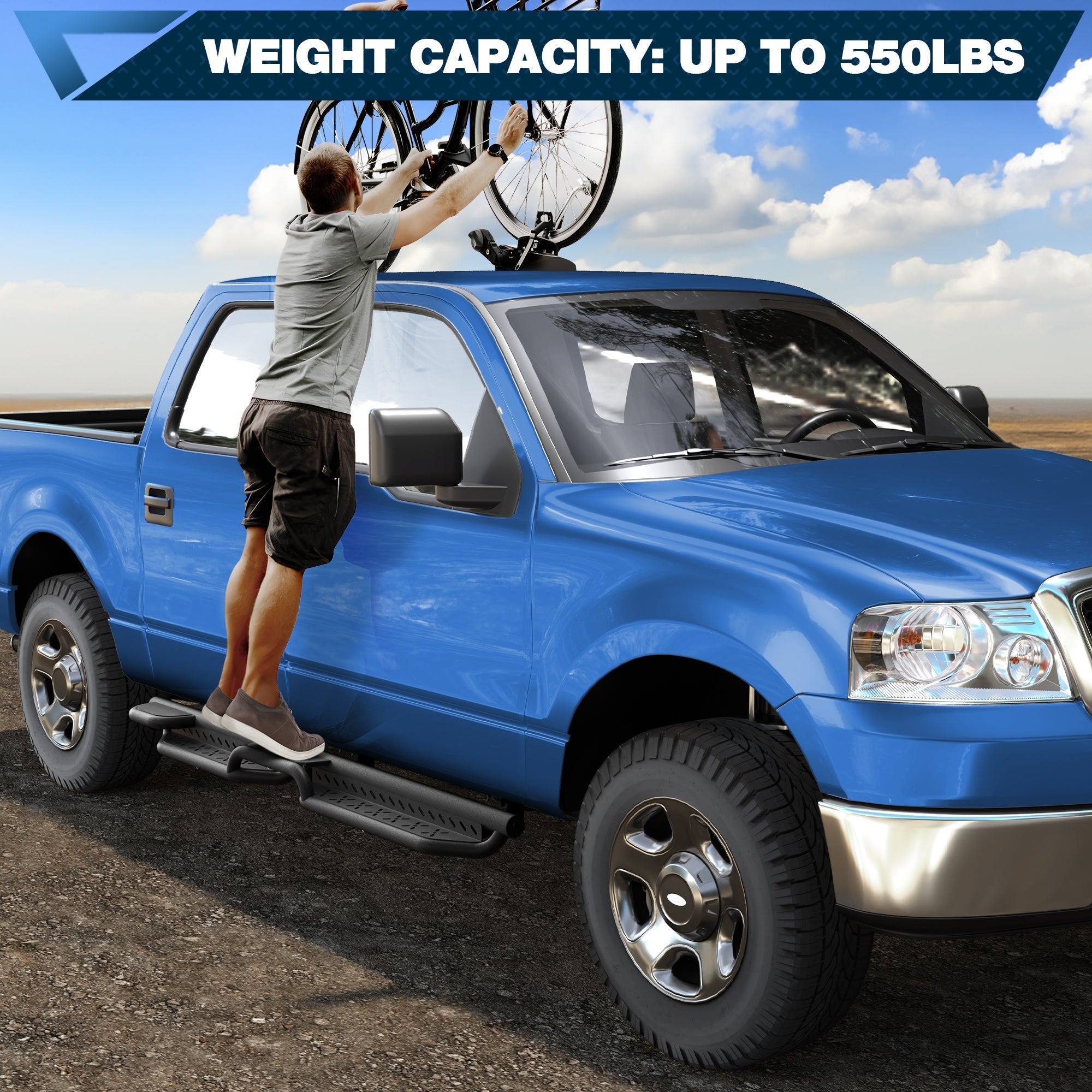 F150 Running Boards Side Steps Compatible with 2004 2005 2006 2007 2008 Ford F150 SuperCrew - nadiaauto