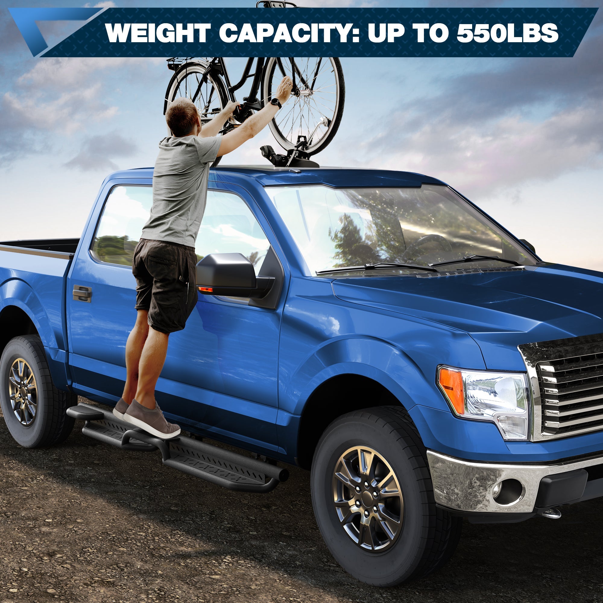 F150 Running Boards Side Steps Compatible with 2009 2010 2011 2012 2013 2014 Ford F150 SuperCrew - nadiaauto