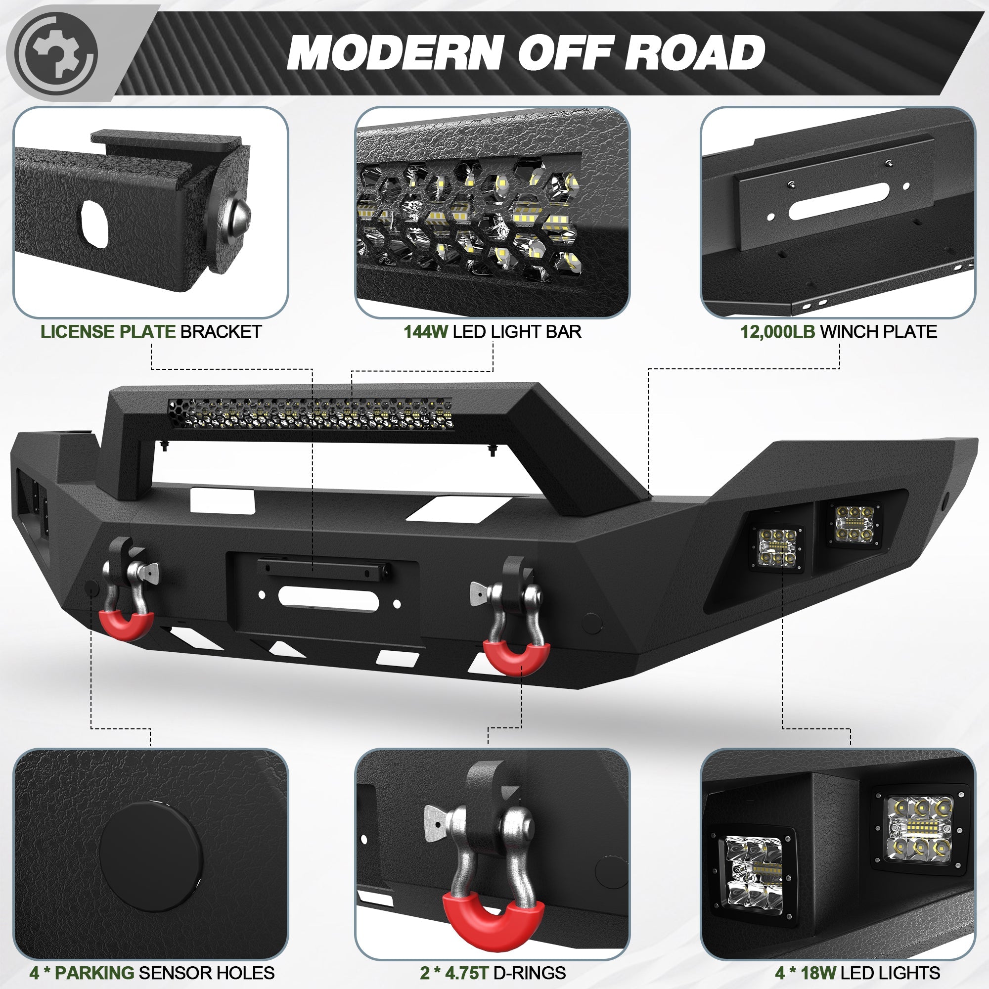 F250 Bumper Set for 2011-2016 Ford F250/F350/F450 Pickup Truck - nadiaauto