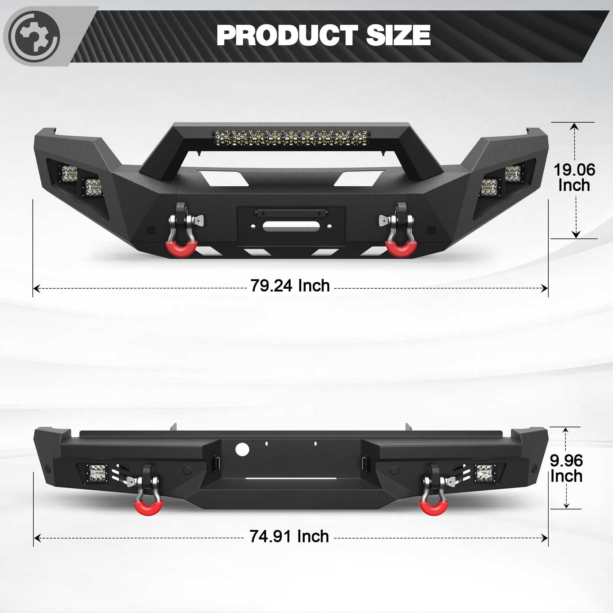 F250 Bumper Set for 2011-2016 Ford F250/F350/F450 Pickup Truck - nadiaauto