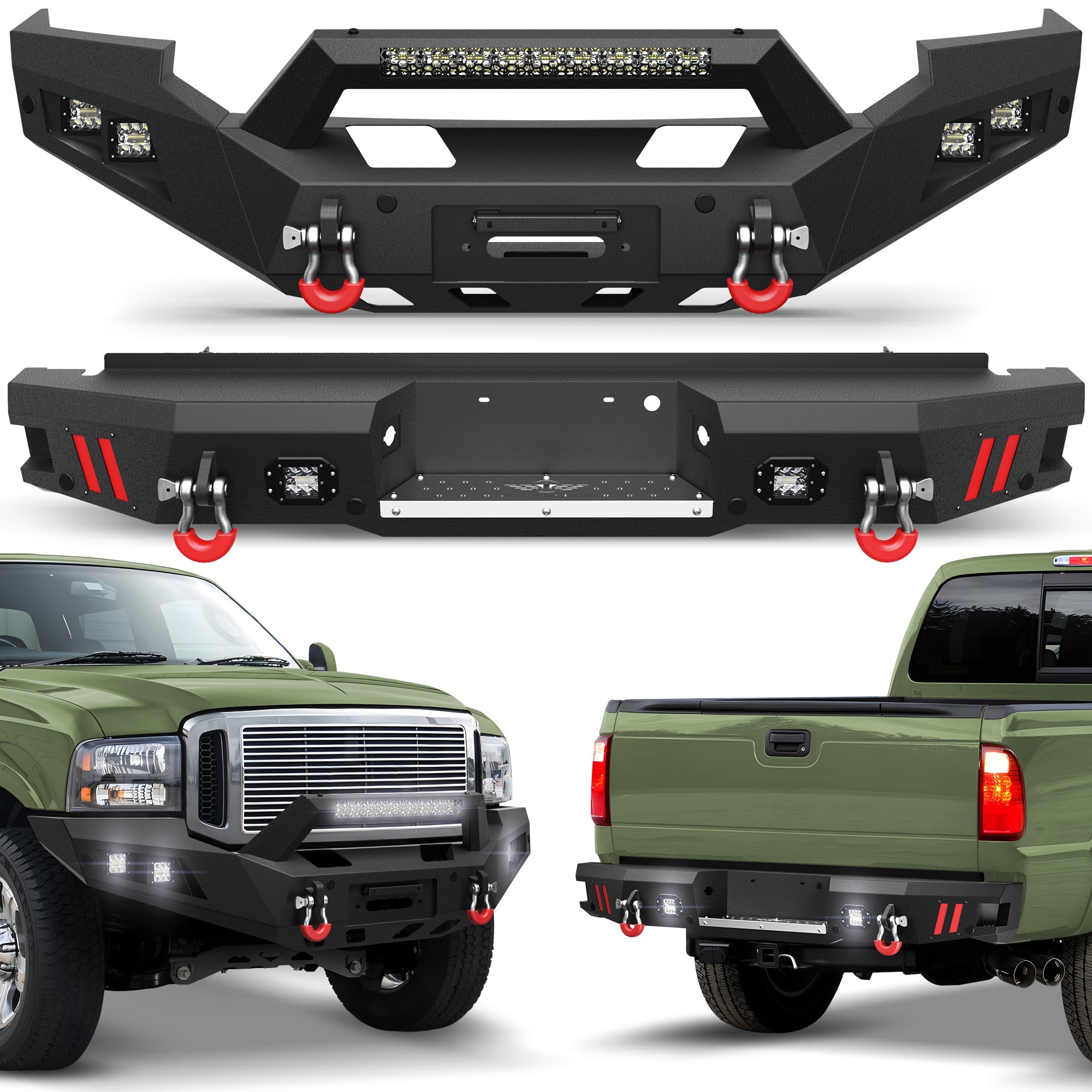 F250 Front Bumper for 2005 2006 2007 Ford F250/F350/F450 - nadiaauto