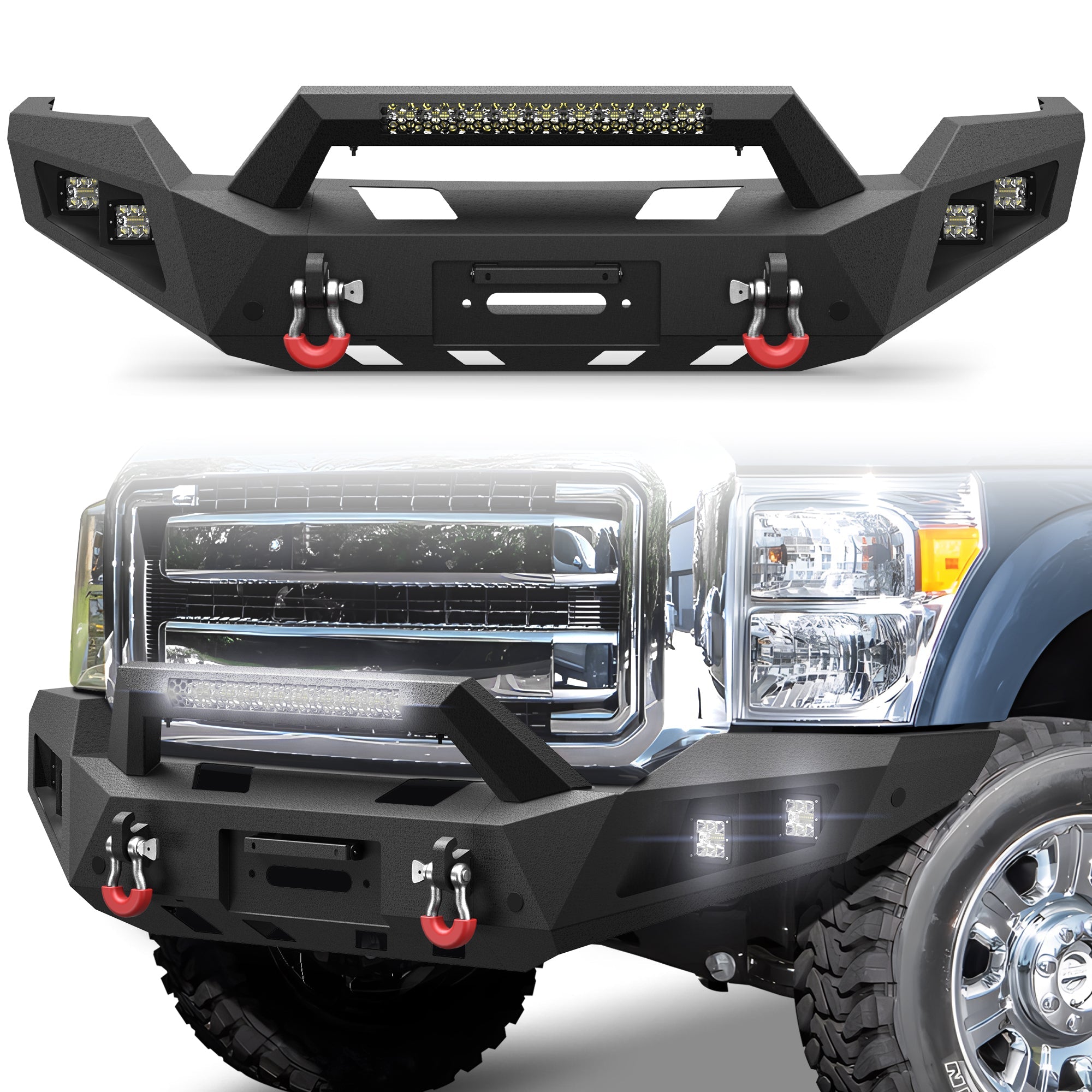F250 Front Bumper for 2011 - 2016 Ford F250/F350/F450 Pickup Trucks - nadiaauto